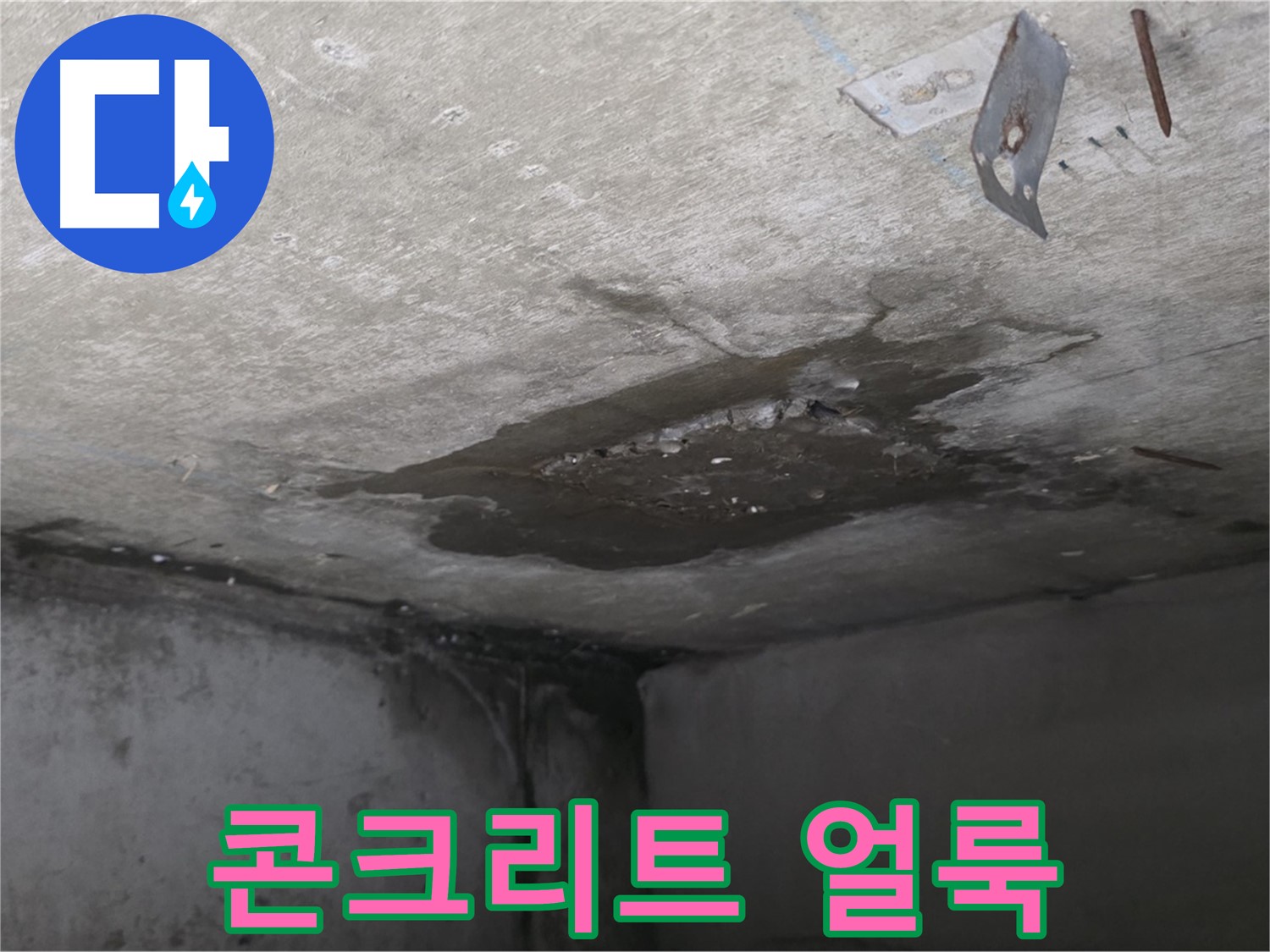 심각한 콘크리트 얼룩 - 남양주 오남 누수