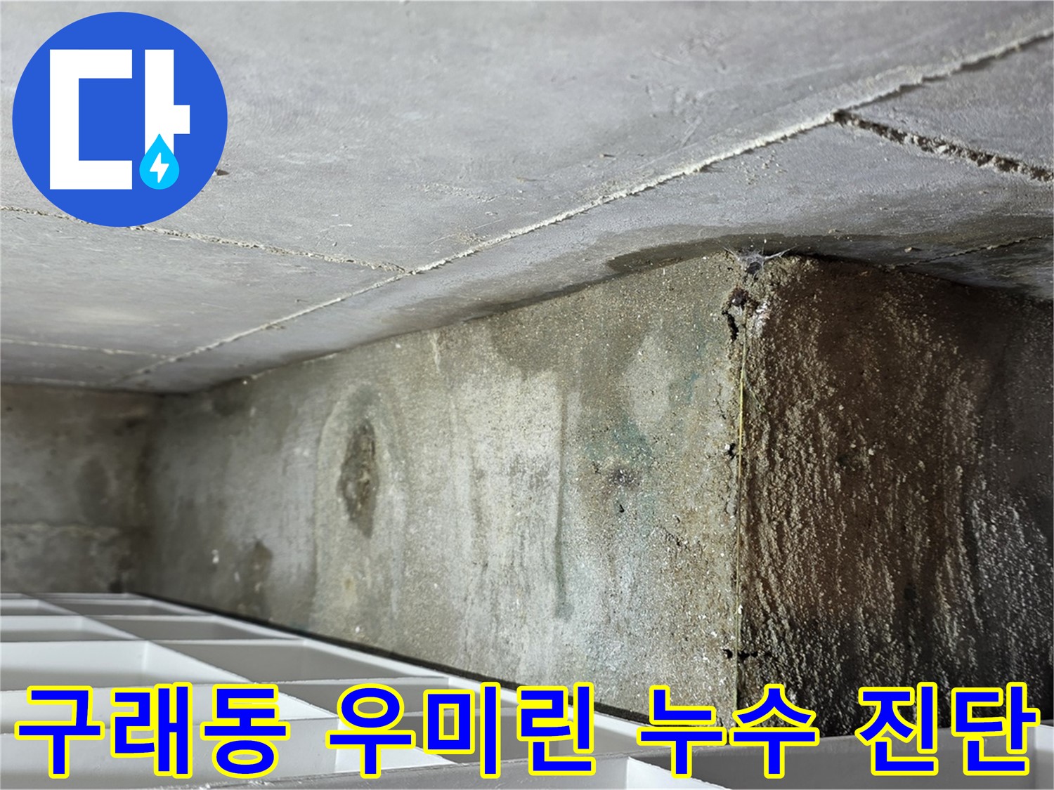 구래동 아파트 화장실 천장 누수 - 비트 공용 배관 연결 부위 누수