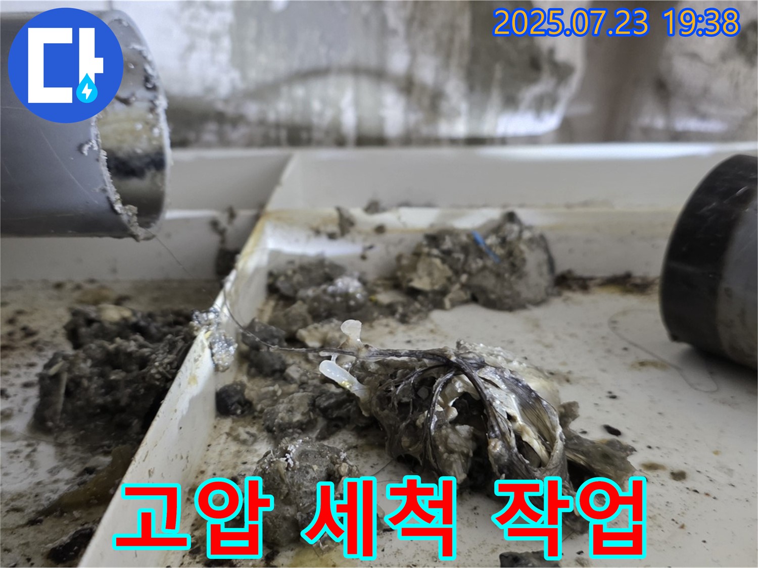 중계동 라이프청구신동아 아파트 - 고압 세척으로 배수관 속 찌꺼기를 깨끗하게