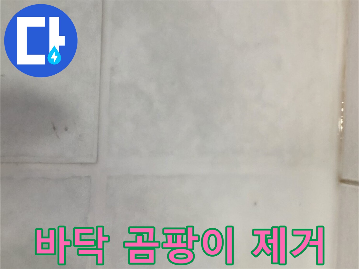 과천시 문원동 누수 - 욕실 바닥 타일 곰팡이 누수, 곰팡이 제거 및 방수 시공