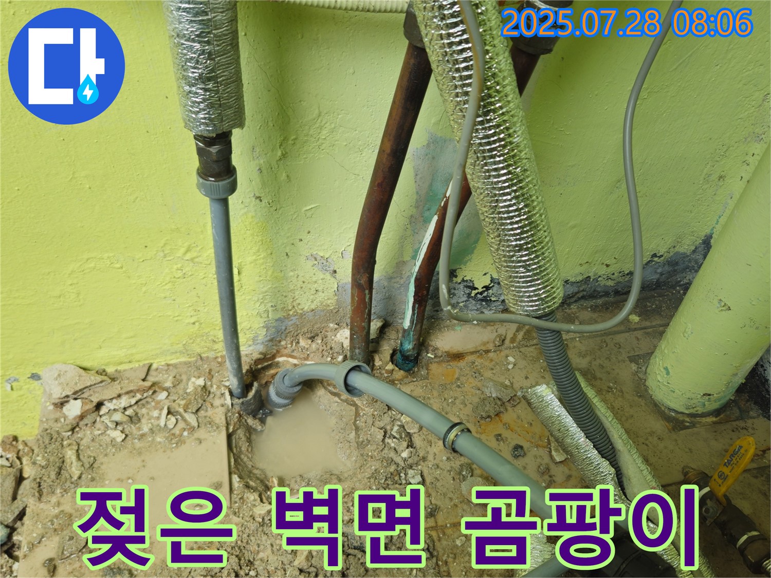 화도읍 두산아파트 창현리 누수 - 젖은 벽면, 곰팡이 발생 위험 증가!