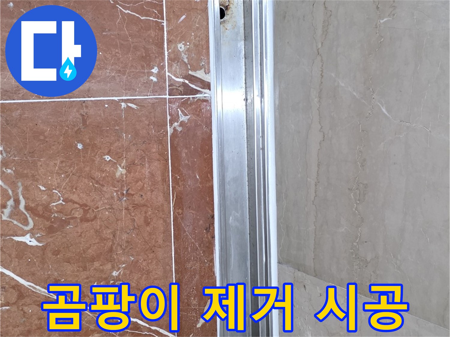 샤워부스 하단 곰팡이 - 누수 해결과 곰팡이 제거 시공