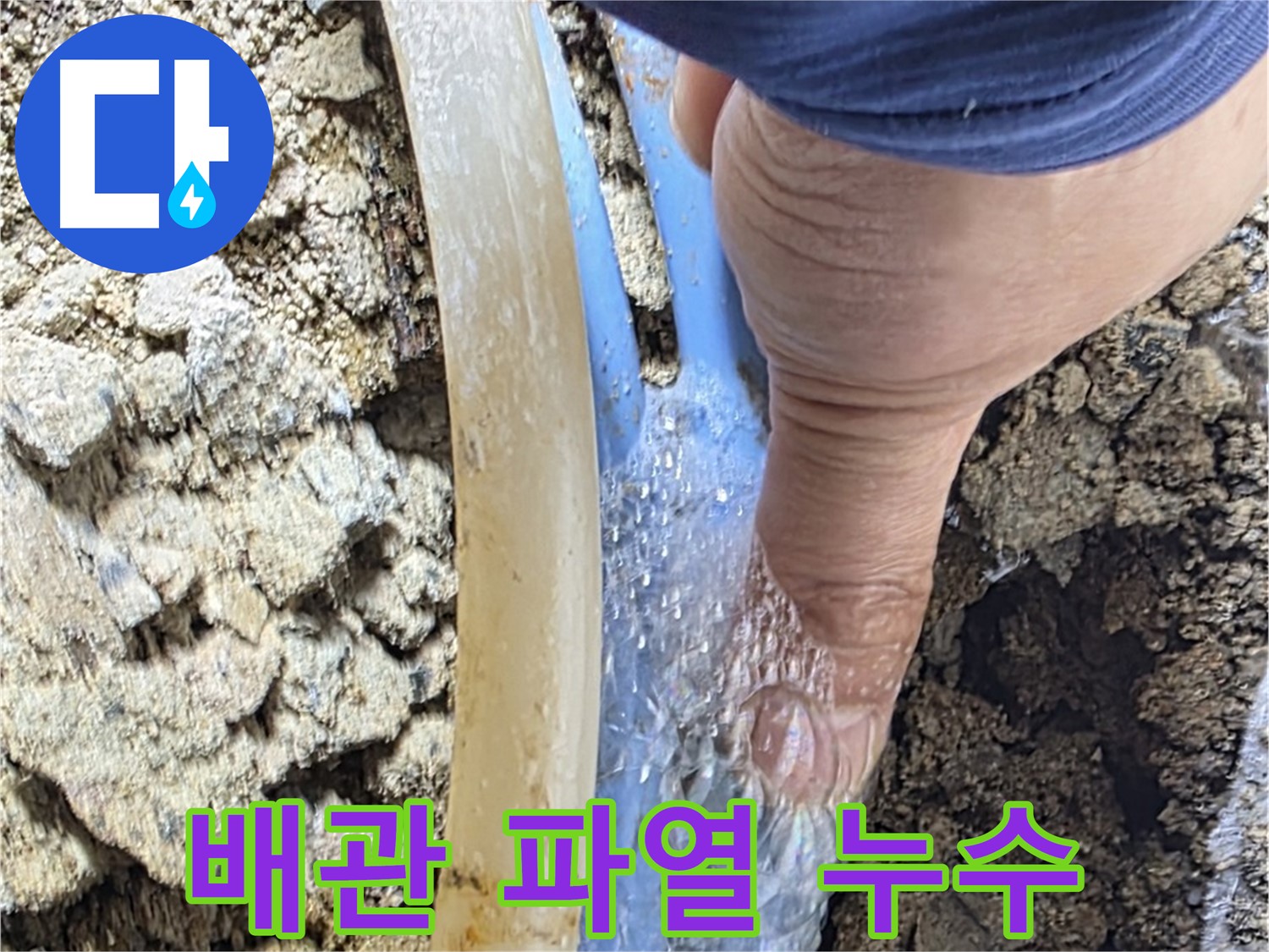 옥인동 주택 누수 - 배관 파열로 물이 솟구쳐 오르는 긴급 상황
