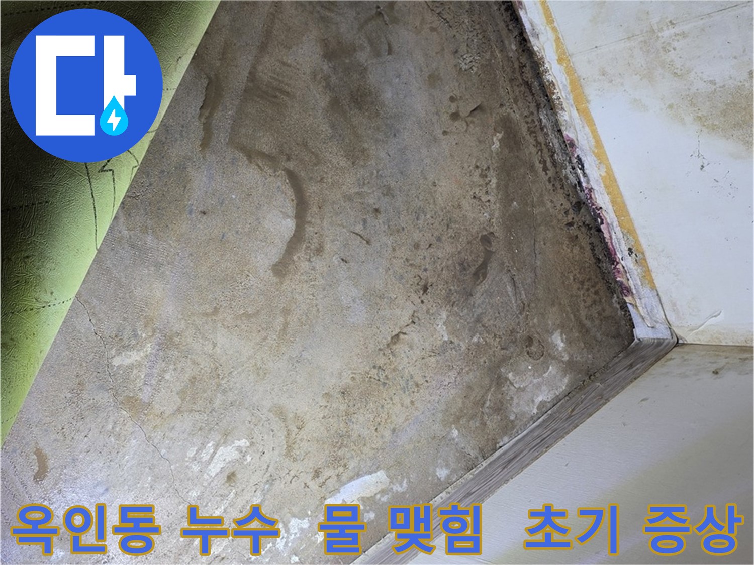 장판 밑 물 맺힘 - 옥인동 누수 초기 증상