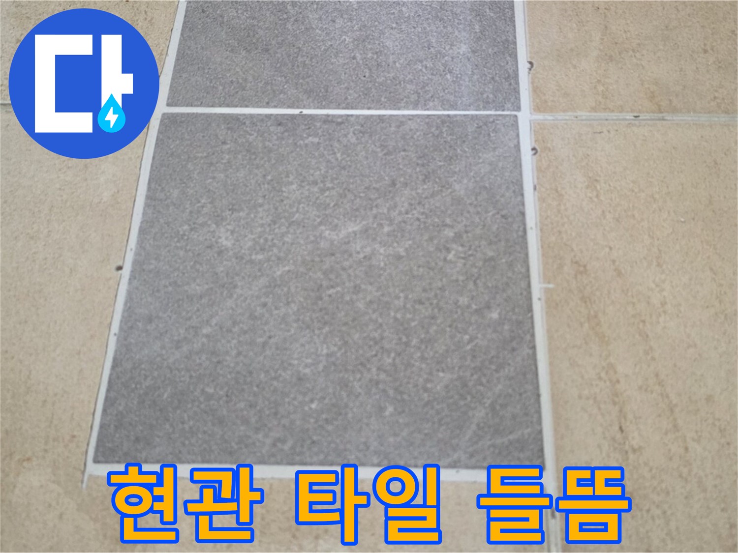 양주 삼숭동 아파트 - 현관 타일 들뜸 현상 - 누수 위험을 진단하고 있습니다.
