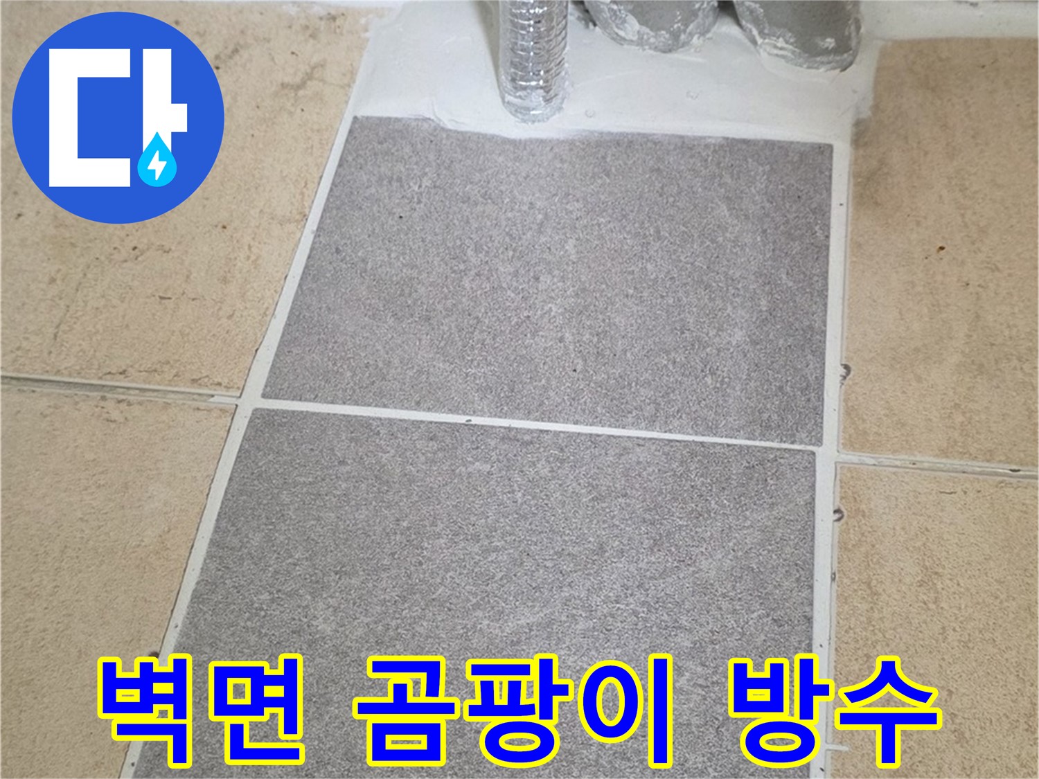 양주 삼숭동 자이아파트 욕실 벽면 누수 - 곰팡이 제거 및 방수 코팅 작업