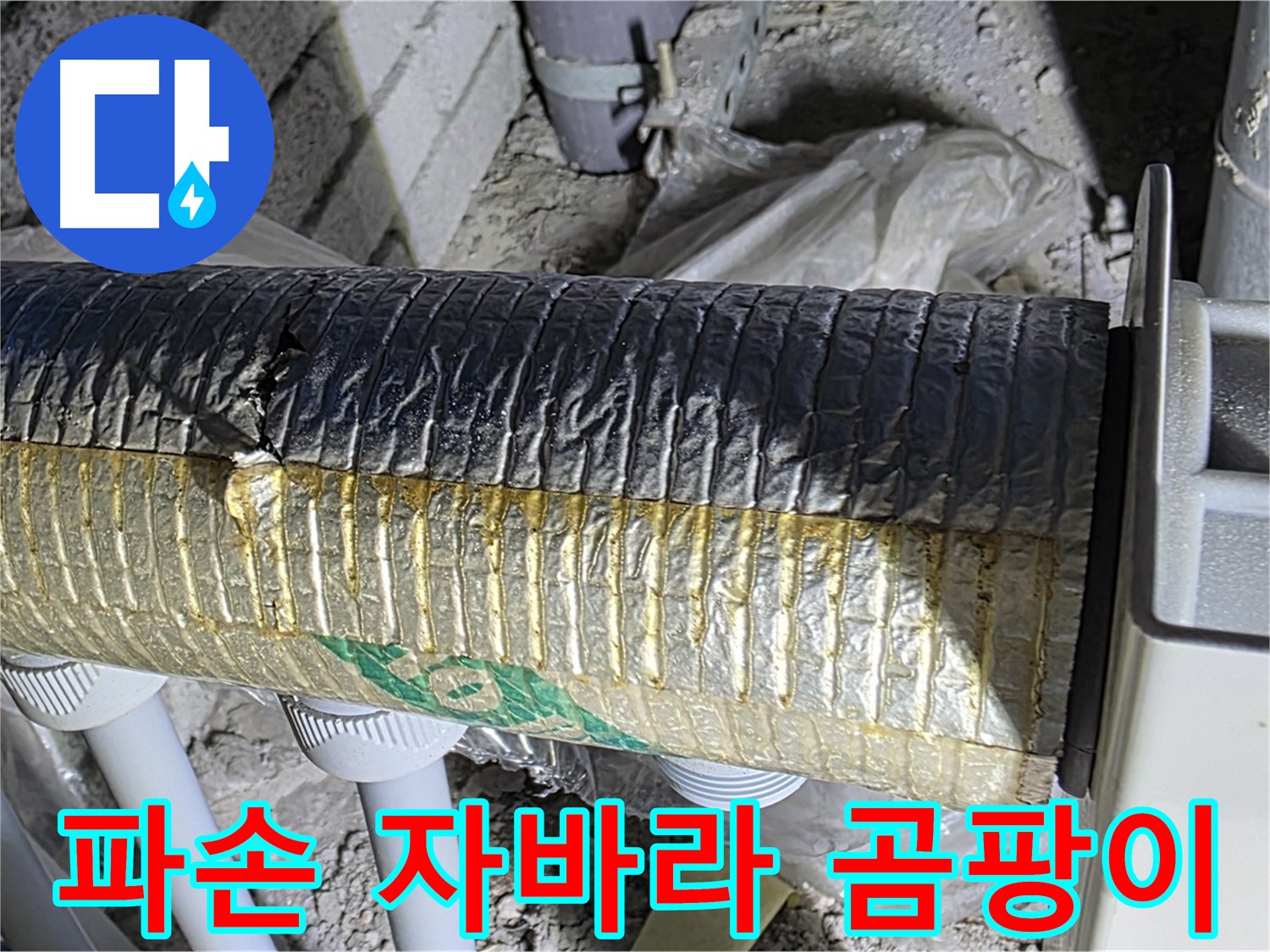 양주시 삼숭동 - 파손된 자바라 - 단열재 습기 - 곰팡이