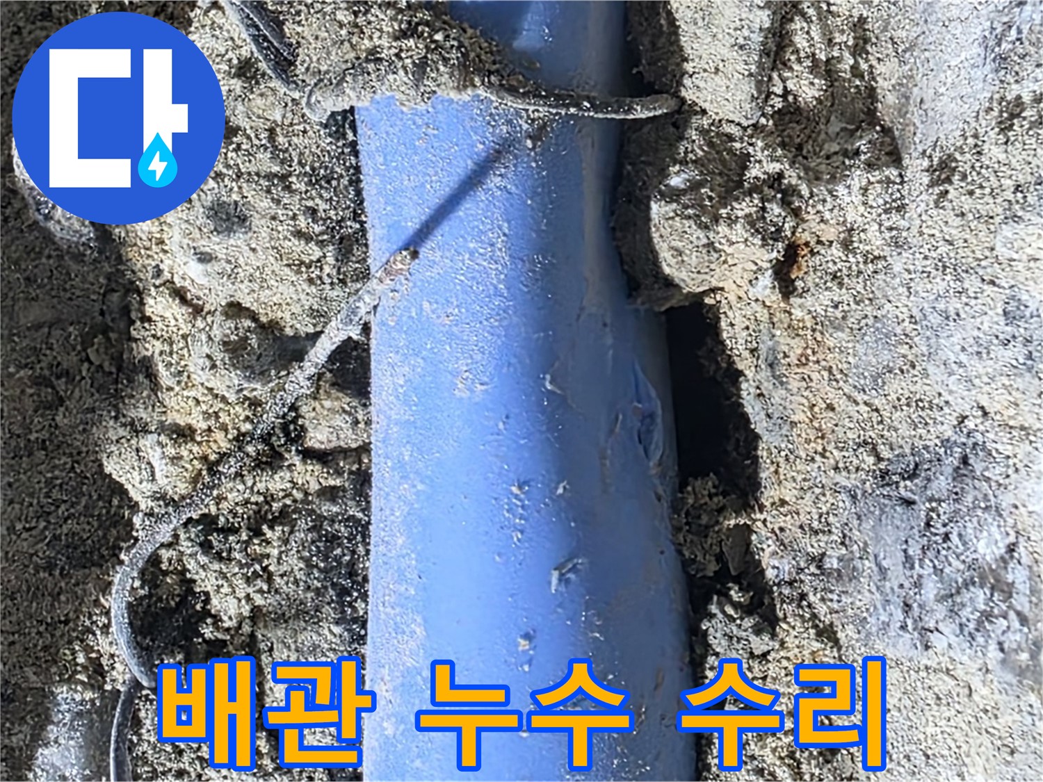 분당 쇳골로 누수 - 누수가 발생한 배관을 꼼꼼하게 수리하고 있습니다.