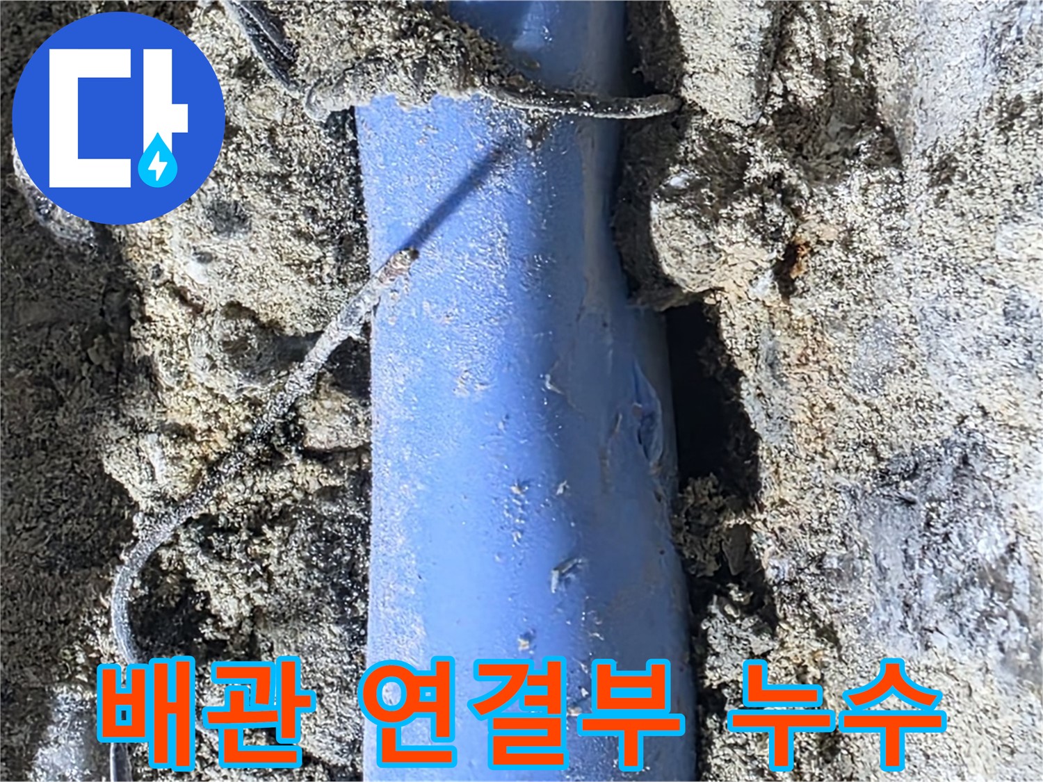 분당 쇳골로 누수 - 배관 연결부에서 누수가 발생한 모습입니다.