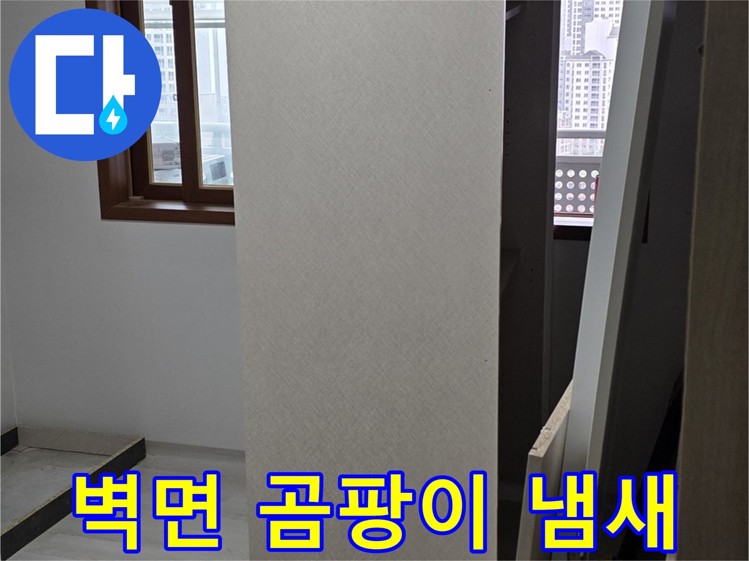 상부장 뒤 벽 - 곰팡이 냄새, 습기