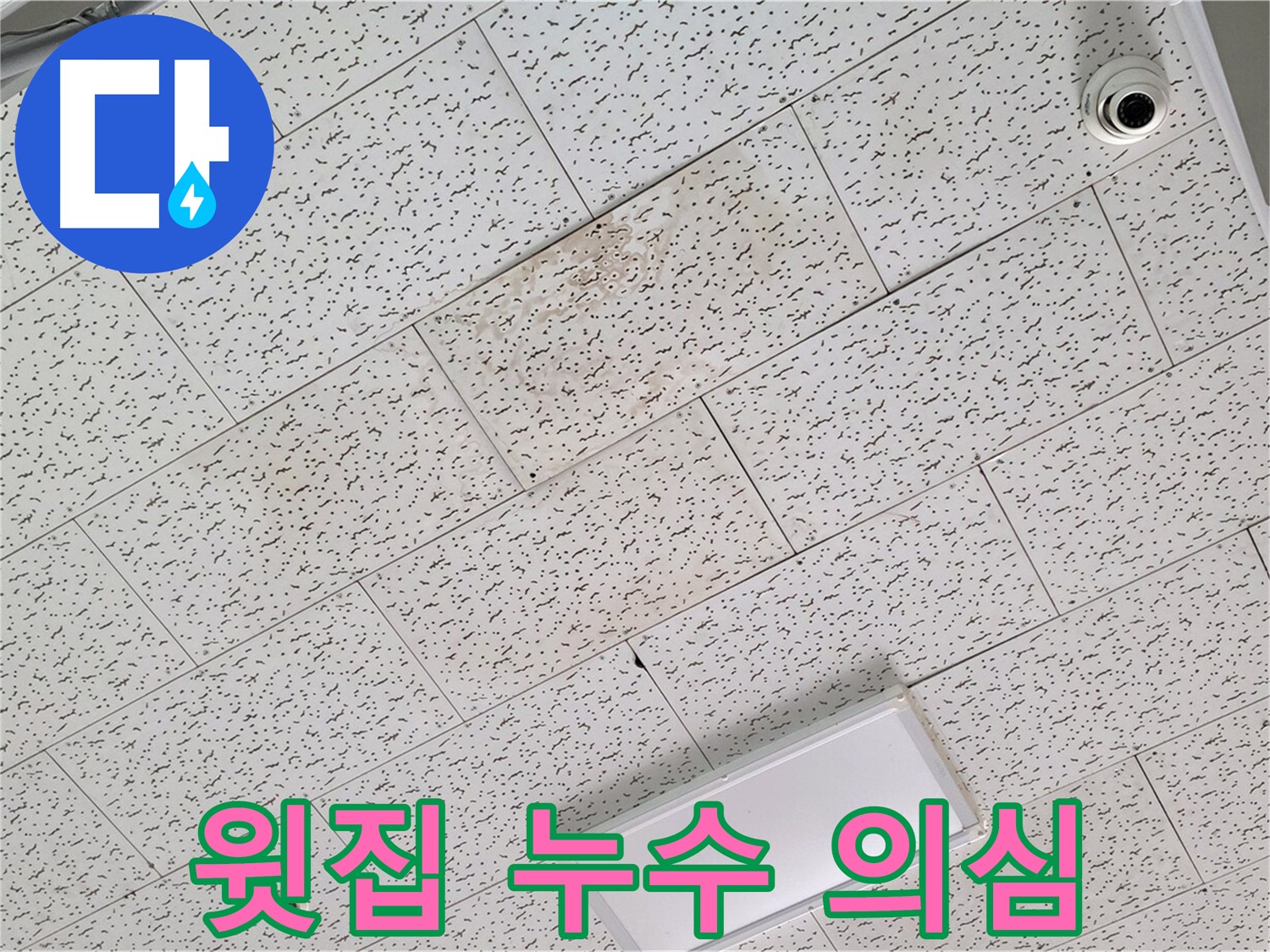 김포 장기동 누수 - 텍스 천장 누수, 윗집 또는 공용 배관 문제 점검