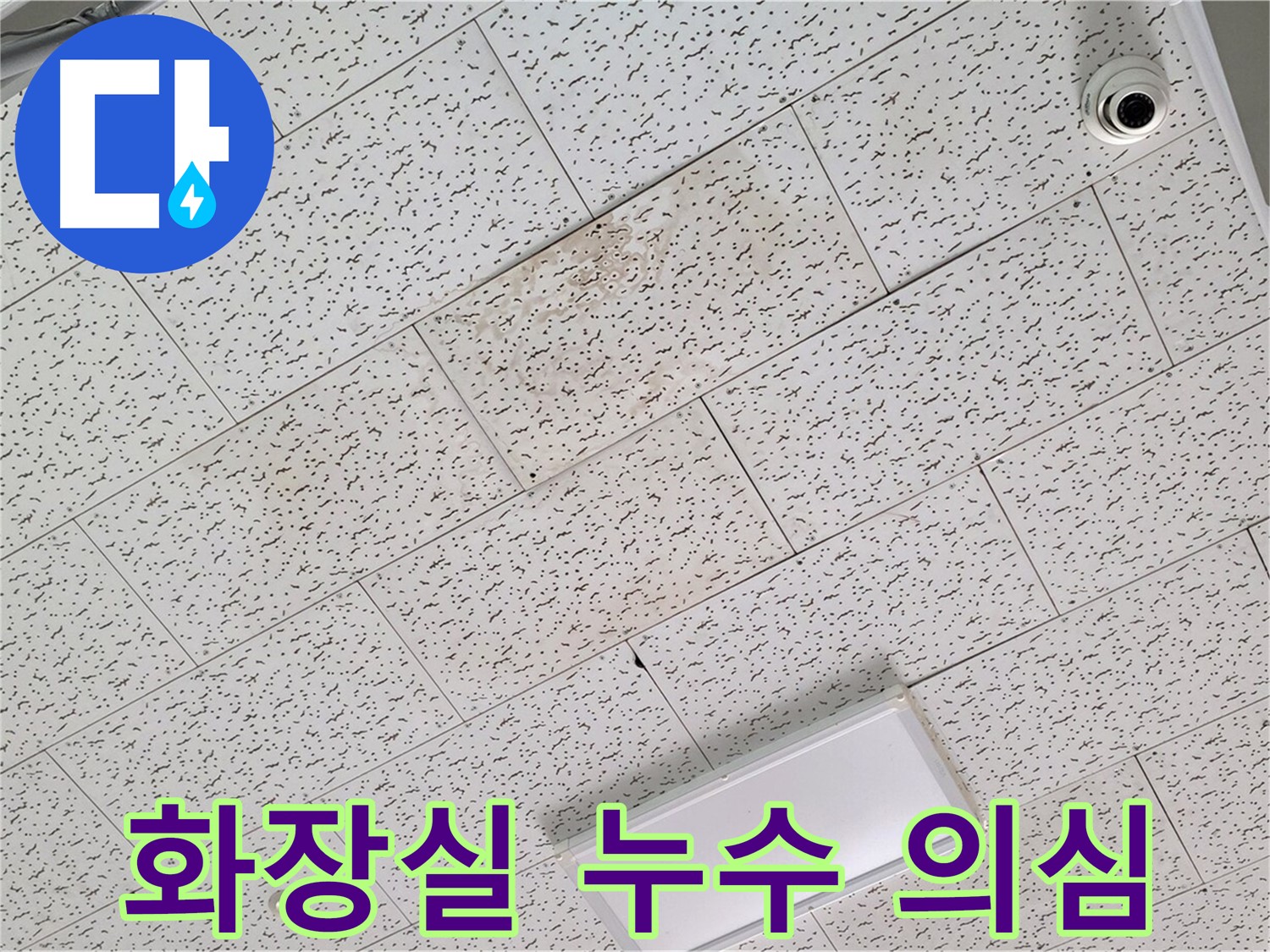 김포 장기동 누수 - 텍스 천장 얼룩, 윗집 화장실 누수 가능성 점검