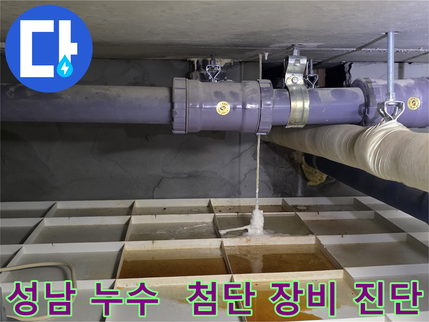 성남 산운마을 6단지 배관 누수 - 연결 부위 문제, 최첨단 장비로 속 시원히 진단