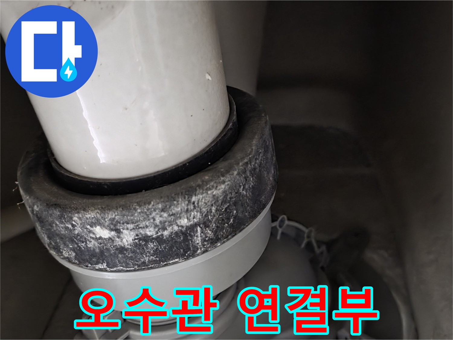 성남시 분당구 운중동 산운마을 변기 오수관 연결부 누수 발생