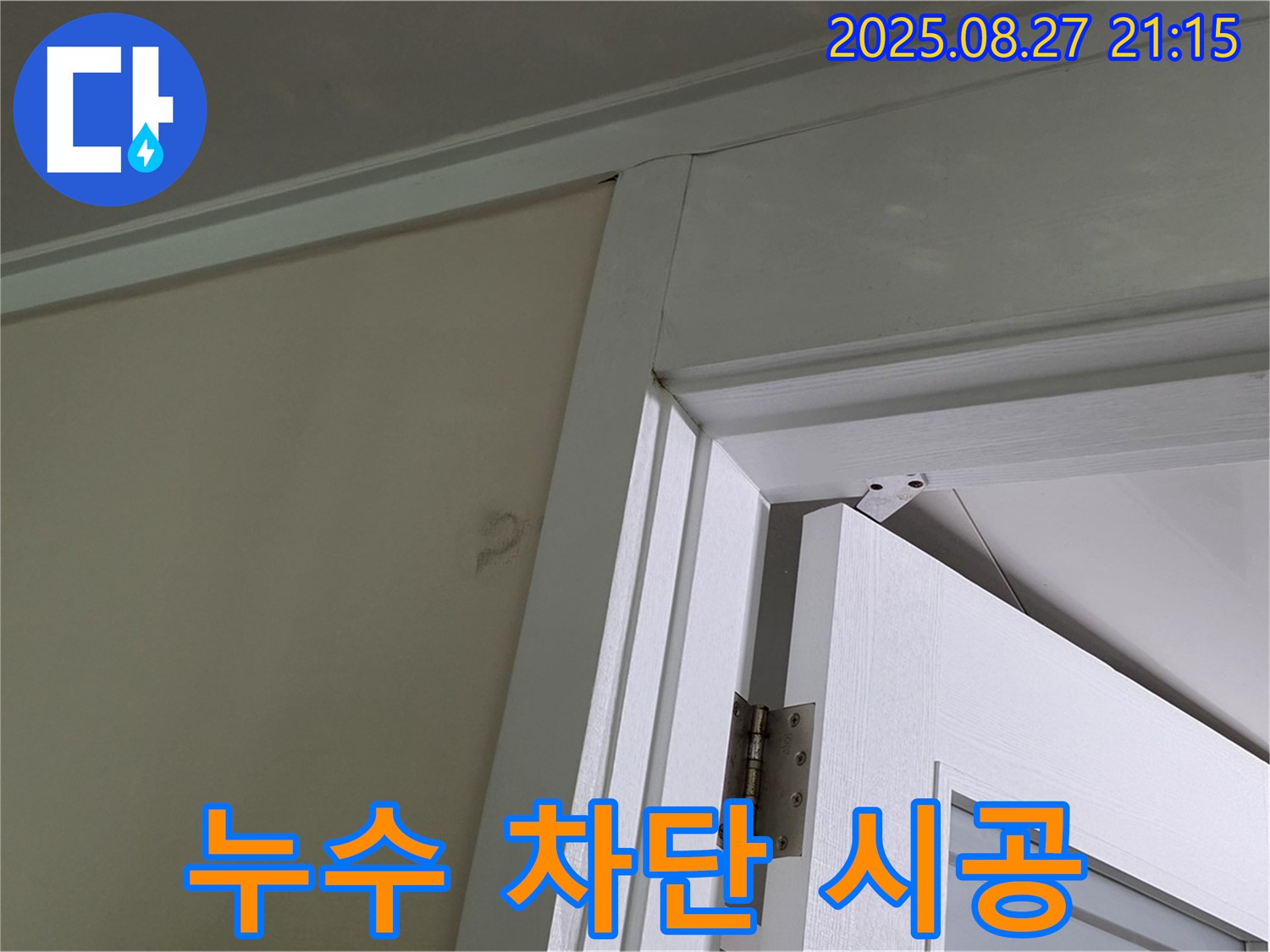 운중동 산운로 아파트 문틀 위 누수 - 전문 장비와 기술로 누수를 완벽하게 차단합니다.
