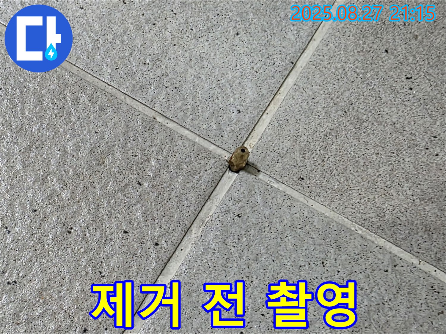 타일 십자핀 - 제거 작업 시작 전 촬영 사진