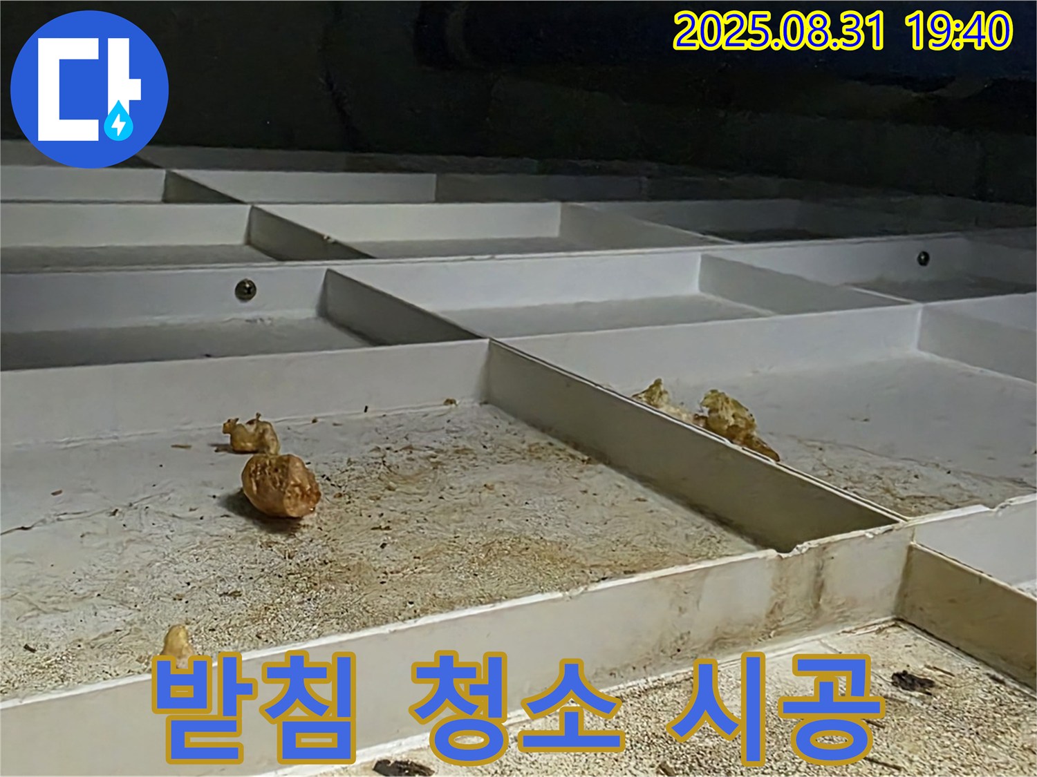 분당 구미동 누수 - 천장 배수 받침 완벽하게 청소 시공 완료