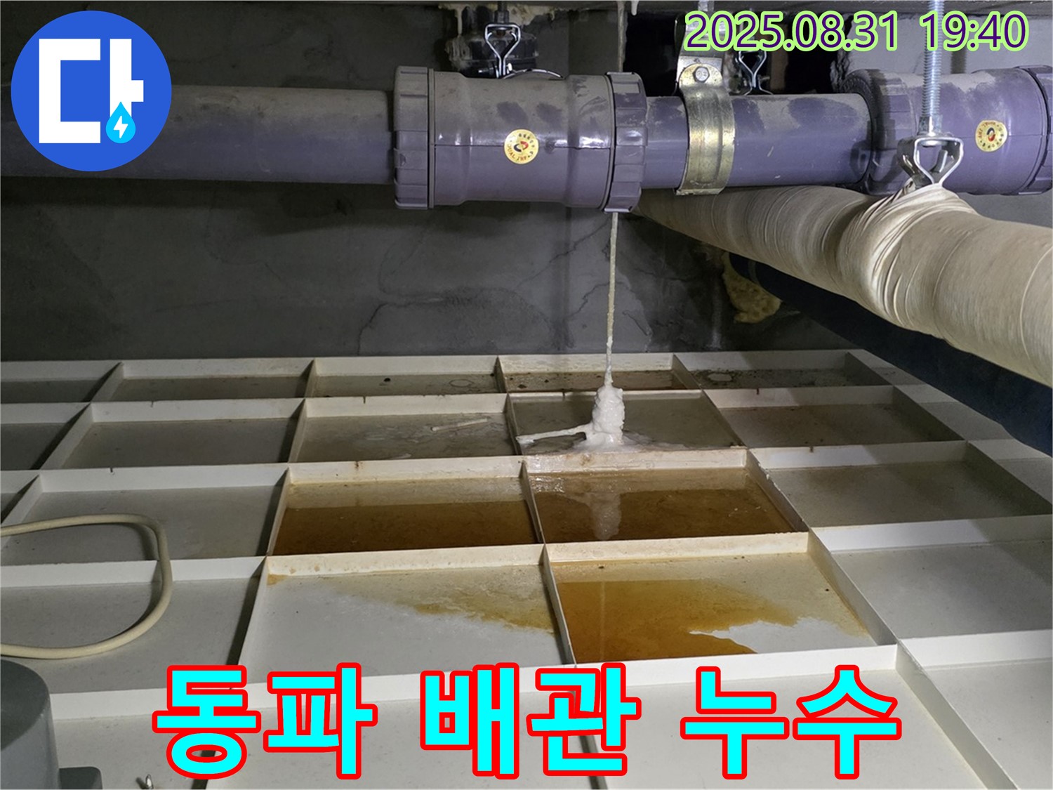 분당 산운로 누수 - 겨울철 동파로 인한 배관 누수 - 신속하게 해결해 드립니다.