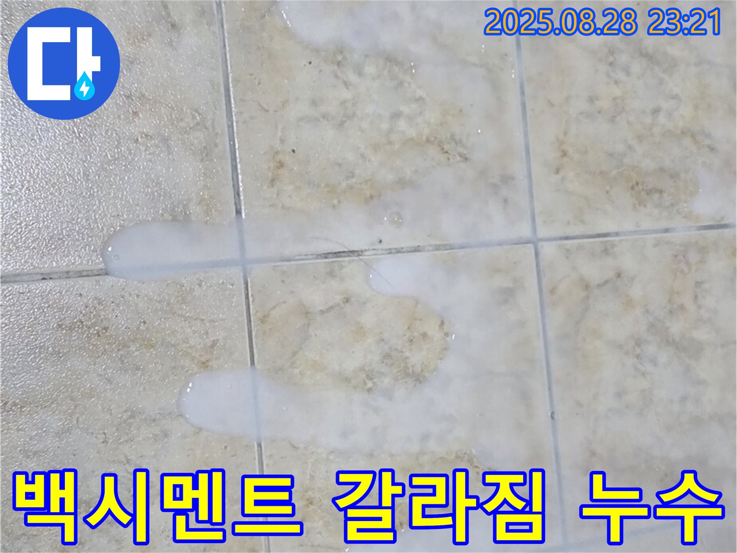 백시멘트 갈라짐 누수 - 중랑구 묵동에서 발생한 백시멘트 갈라짐으로 인한 누수 문제를 해결하는 과정을 상세히 보여줍니다.