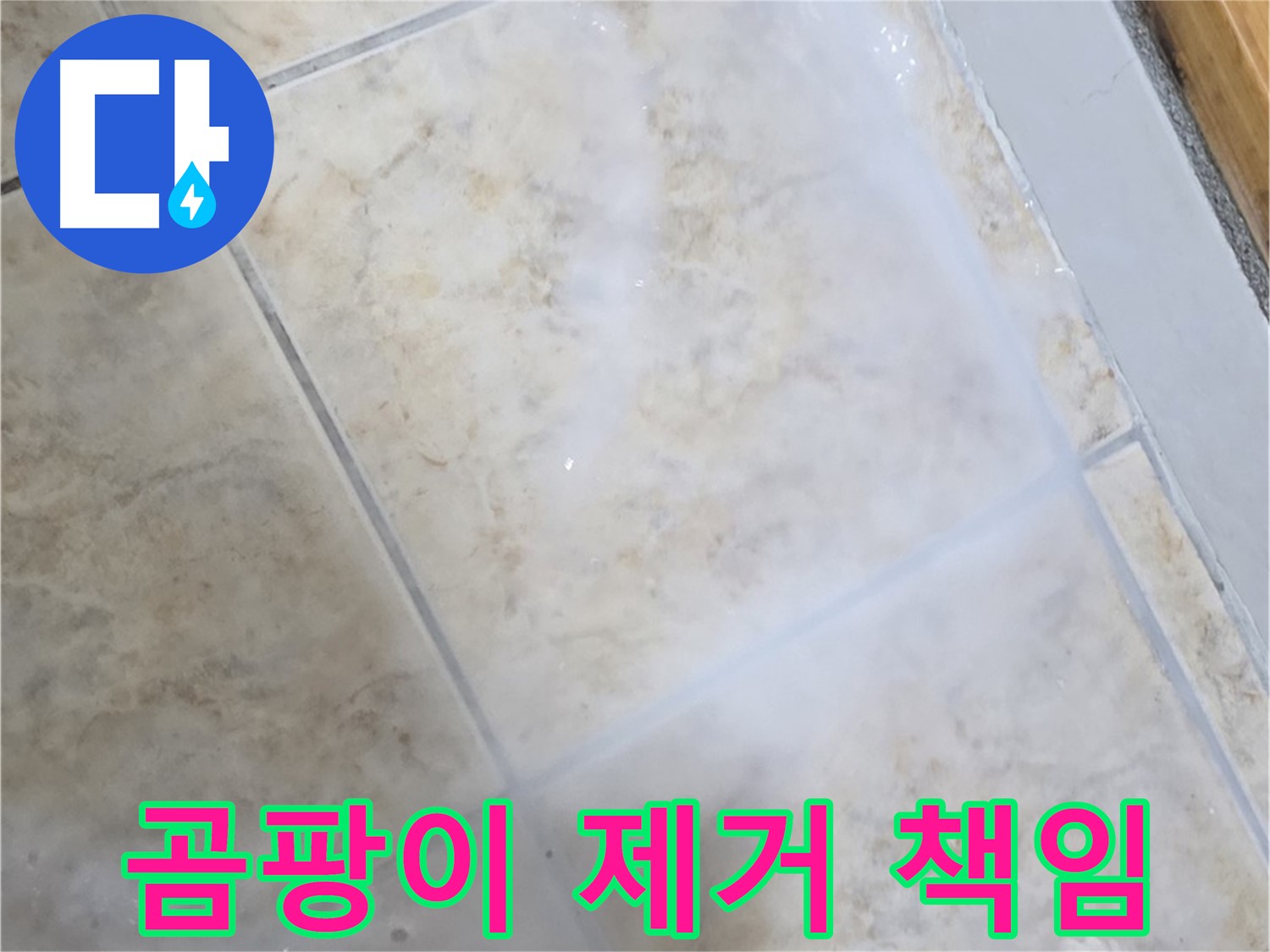 타일 틈새 곰팡이 - 제거부터 완벽하게 - 누수까지 책임 시공