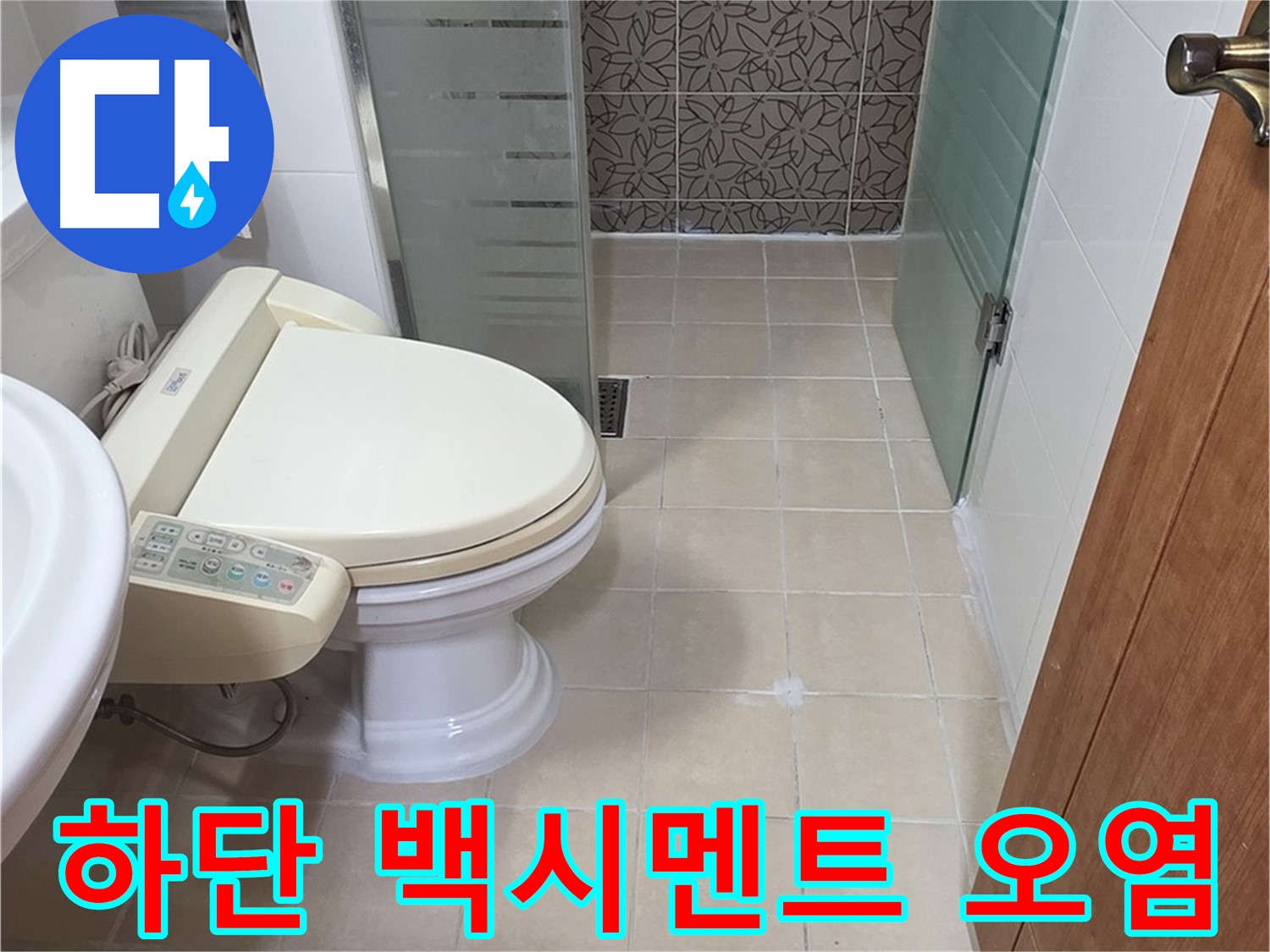 백석읍 서광아파트 - 변기 하단 백시멘트 오염 누수 점검