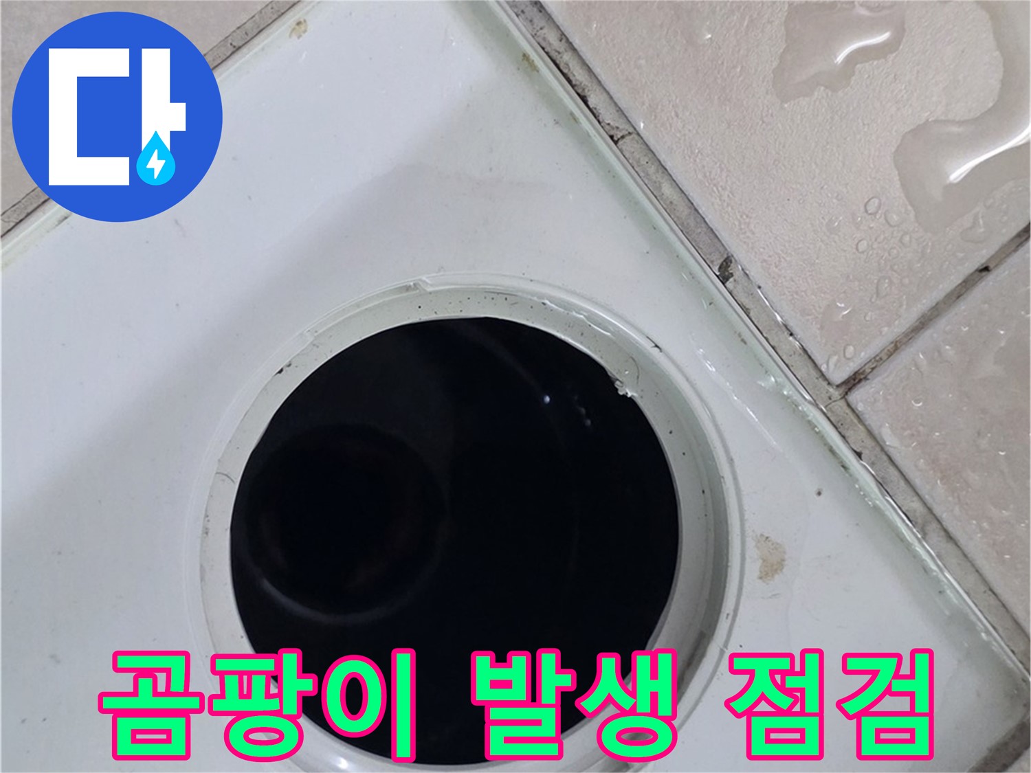 양주 서광아침의빛아파트 누수 - 욕실 배수구 주변 곰팡이 발생 원인을 꼼꼼하게 점검합니다.