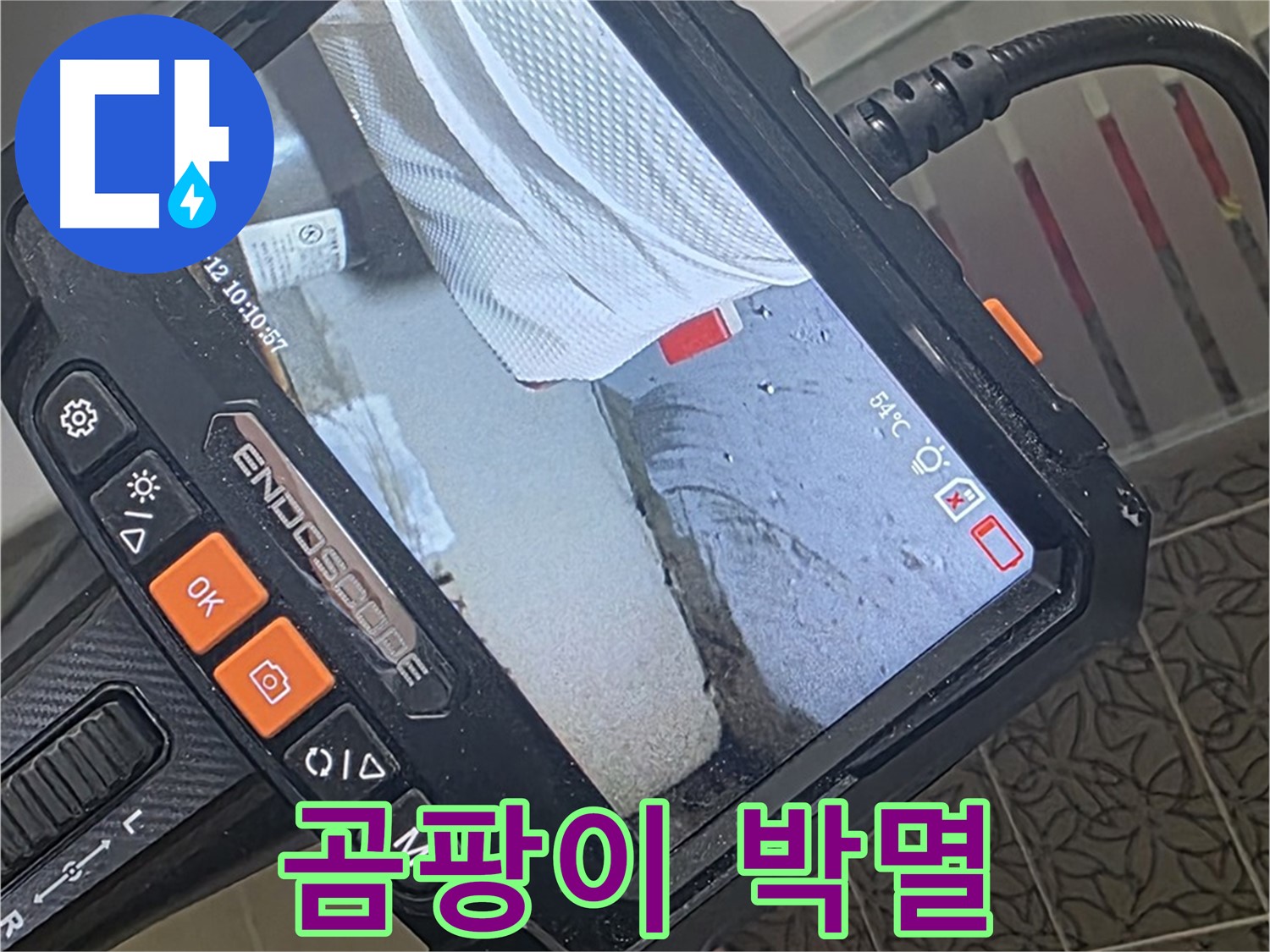 양주 서광아파트 세면대 배수관 누수 - 내시경으로 곰팡이 서식지까지 박멸