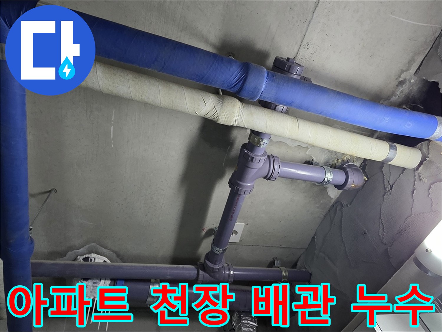 분당 운중동 산운마을 아파트 천장 배관 누수 - 노후 배관에서 발생한 누수를 정확하게 탐지하고 신속하게 보수하여 문제 해결
