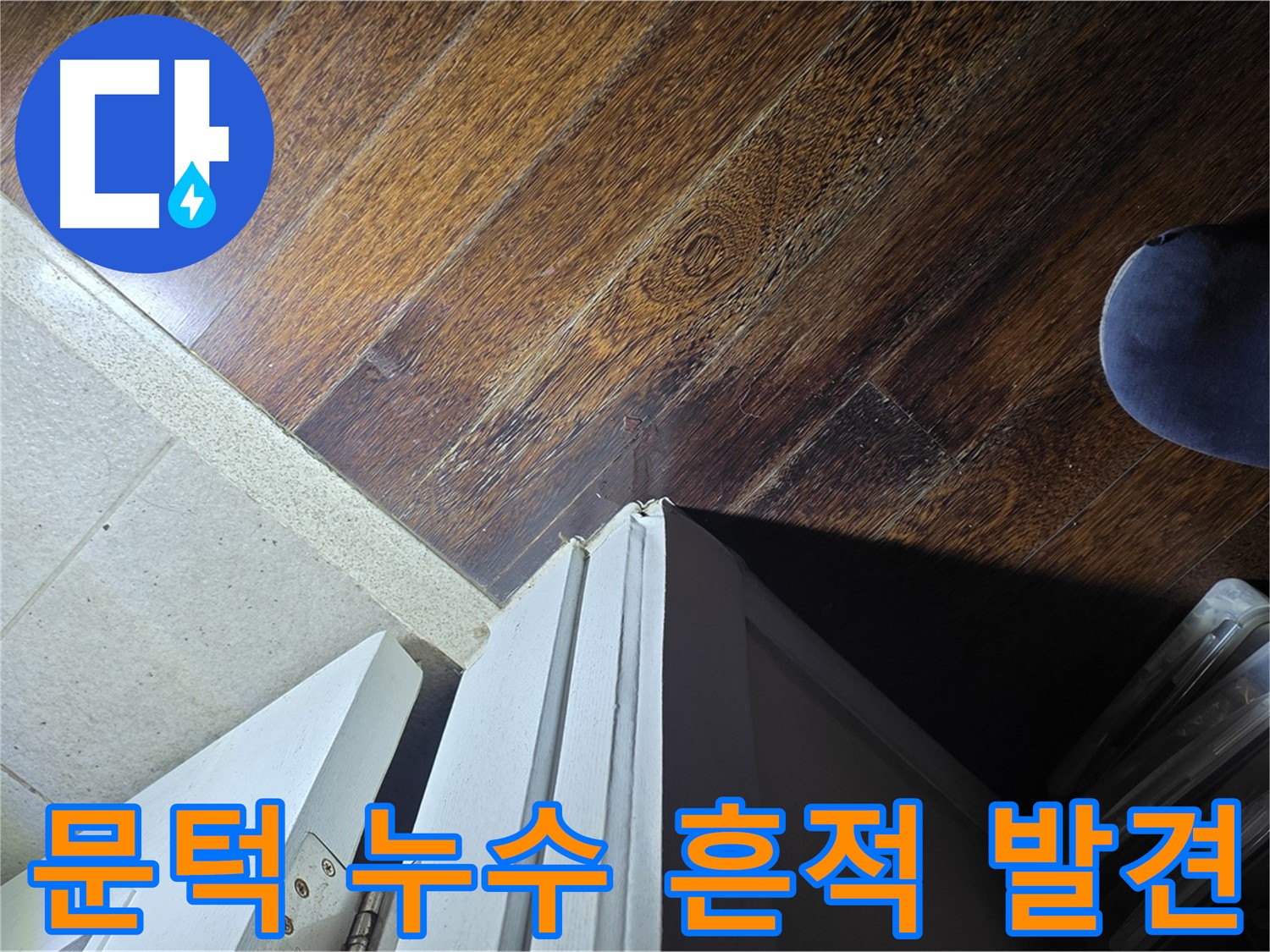 성남 분당 아파트 누수 - 문턱 주변 누수 흔적 발견 및 초기 진단