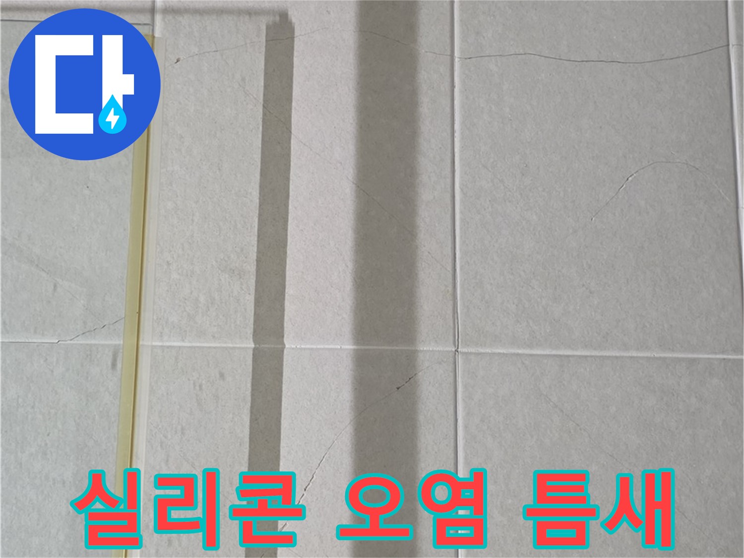 성남시 분당 운중동 샤워부스 - 벽면 타일 틈새 누수, 실리콘 오염 및 틈새 벌어짐 확인