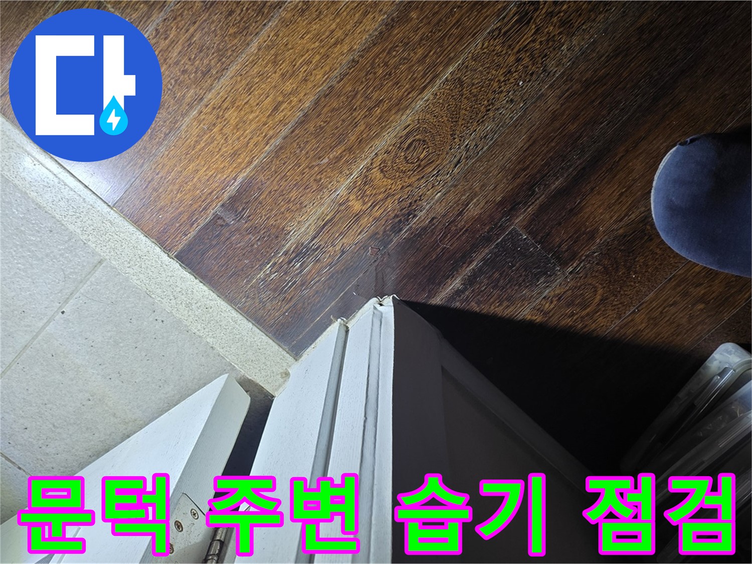 운중동 아파트 누수 - 문턱 주변 습기 상태 점검 및 누수 가능성 진단