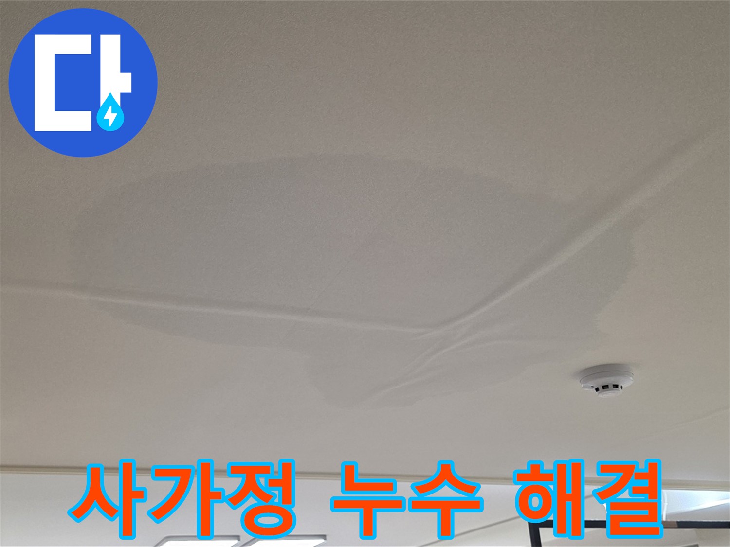 사가정 아파트 천장 누수 - 넓은 물 얼룩 - 신속 해결 및 복구