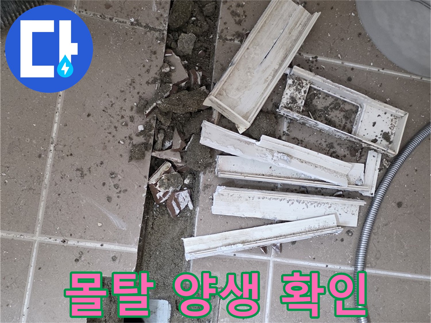포천시 트랜치 철거 후 배수구 주변 몰탈 양생 상태 꼼꼼 확인