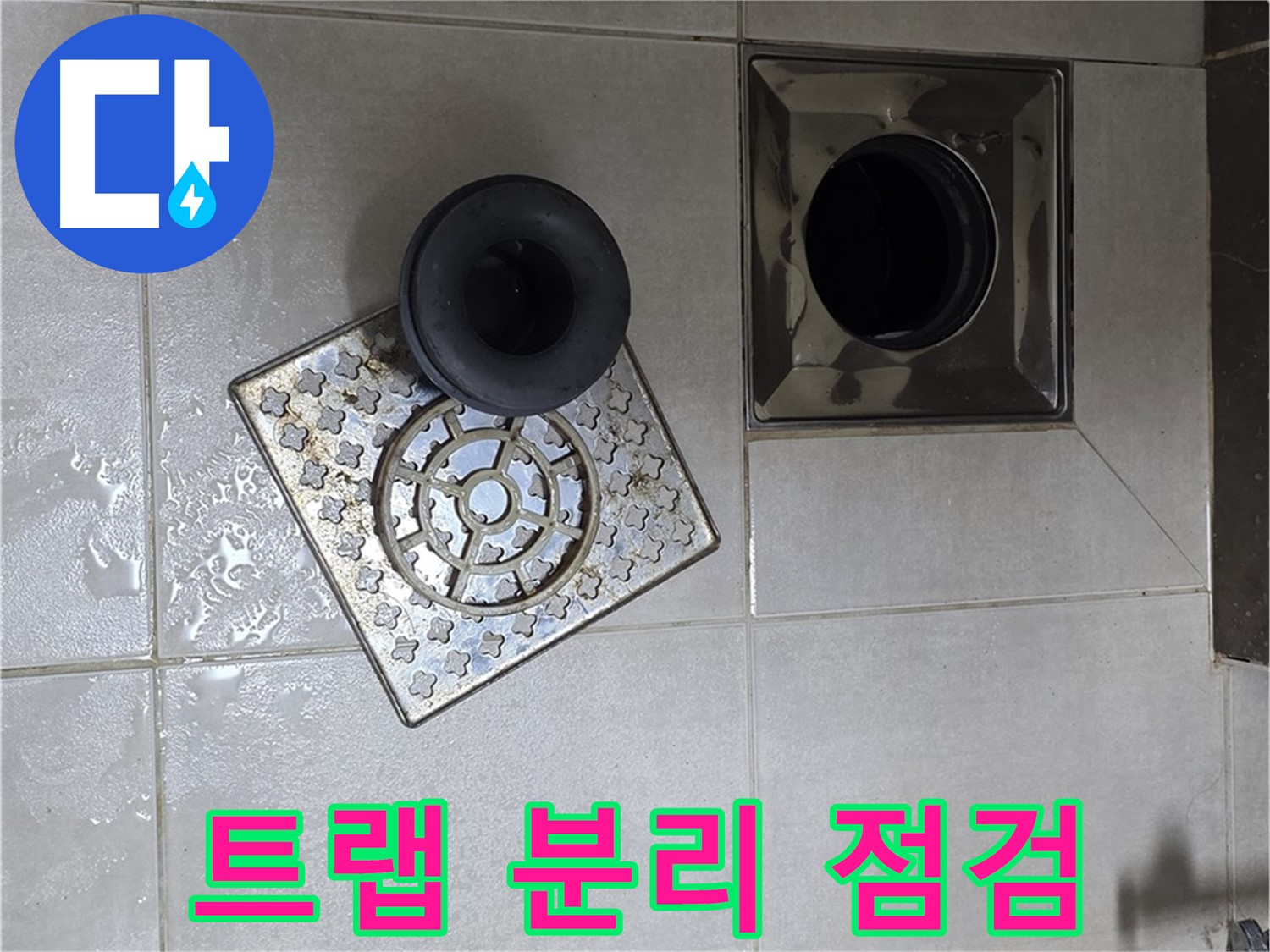 양주 고암동 율정마을 아파트 - 욕실 배수구 누수, 트랩 분리 후 꼼꼼 점검