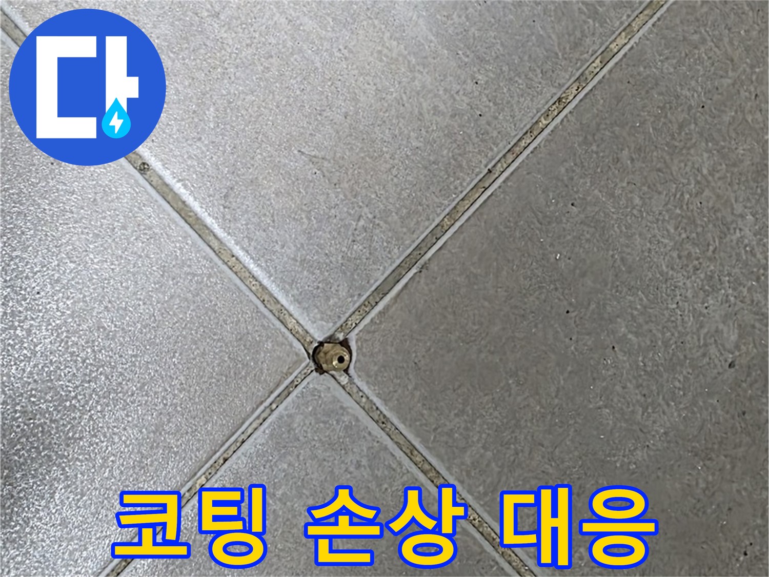 양주 옥정 율정마을 13단지 아파트 타일 틈새 코팅 손상 - 누수 초기 대응 과정입니다.