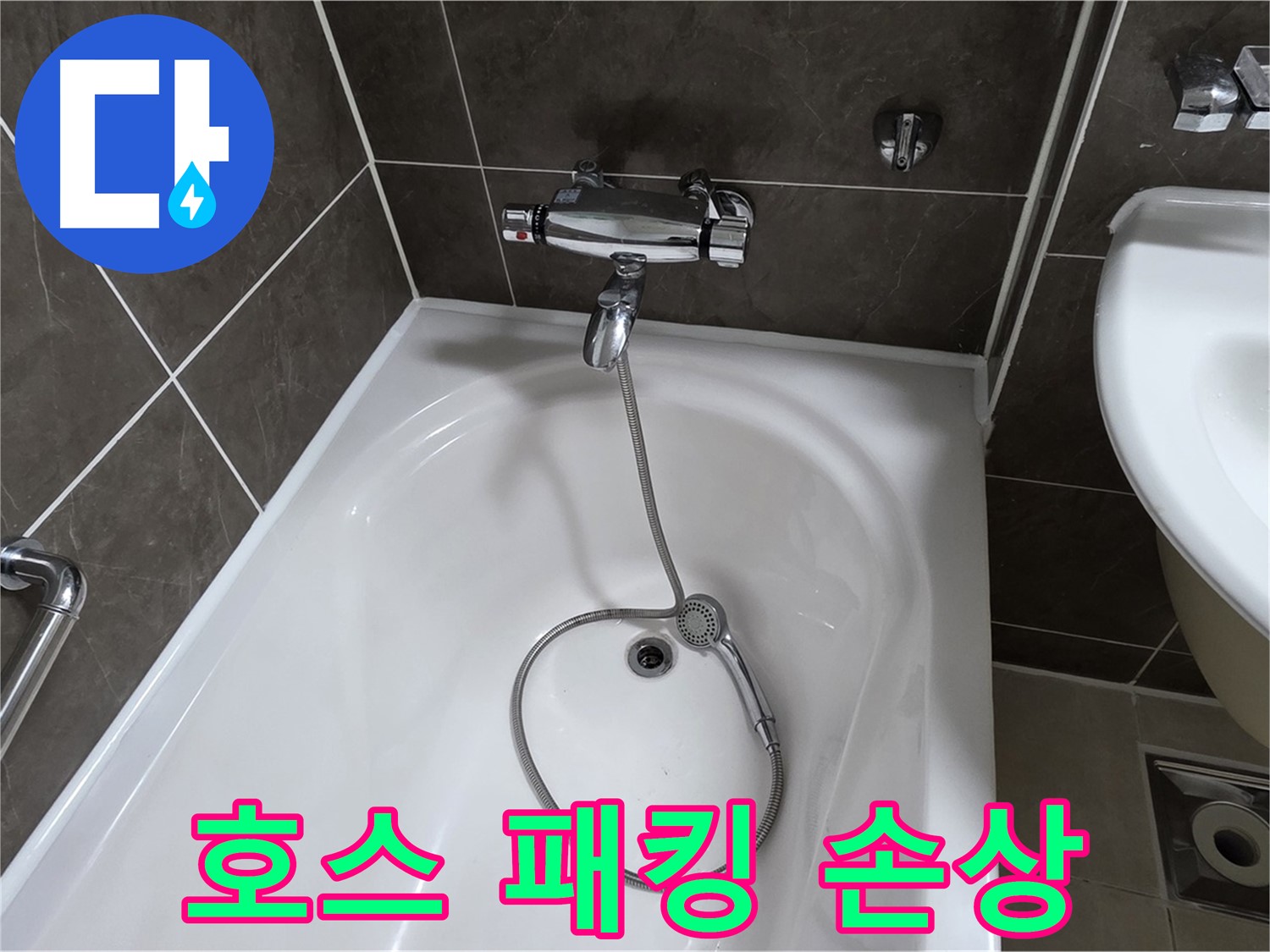 양주 옥정 율정마을 아파트 샤워기 호스 누수 - 손상된 고무 패킹 교체로 해결!