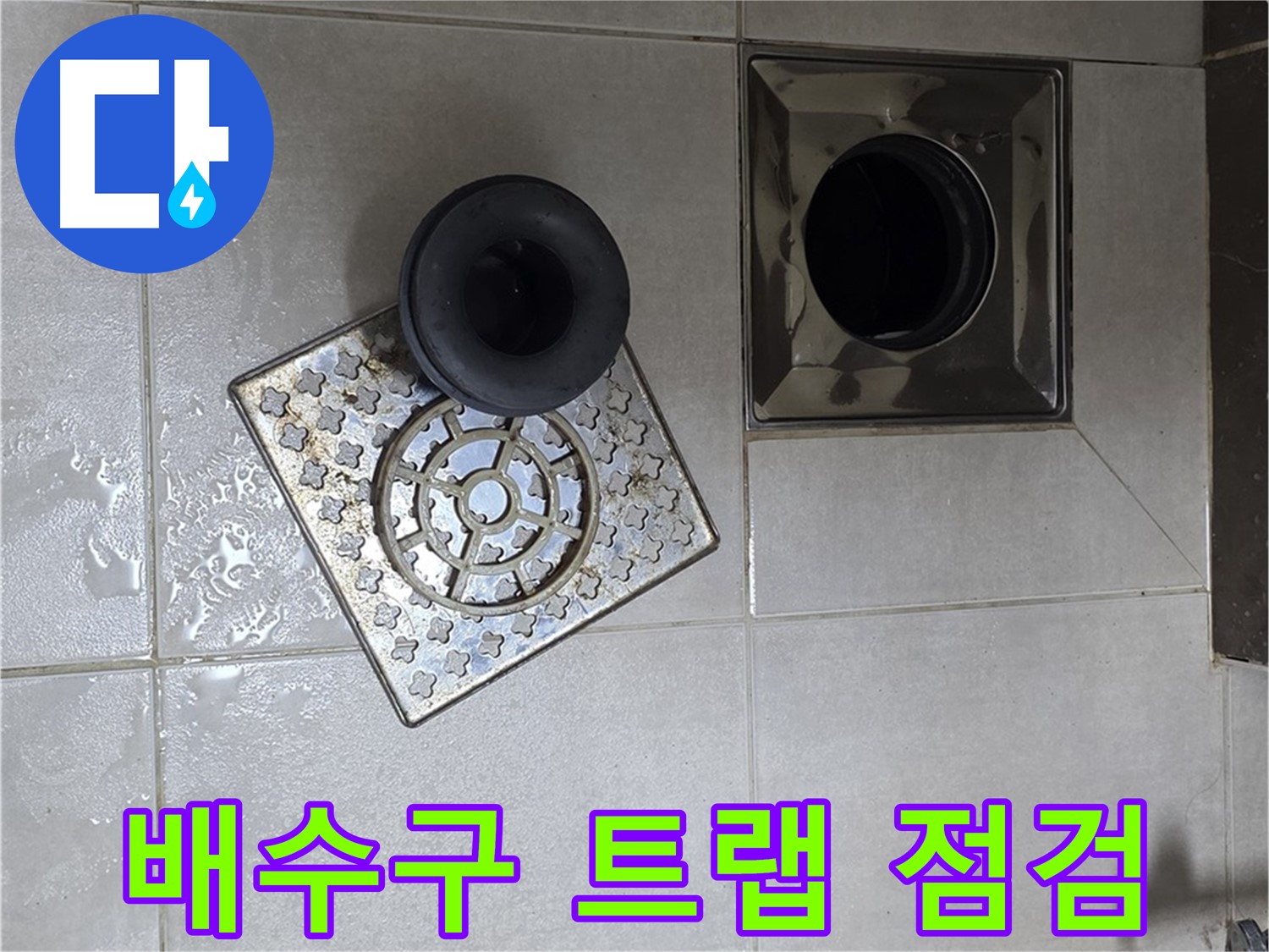 양주 옥정 율정마을 아파트 욕실 배수구 트랩 점검 - 누수 원인 꼼꼼하게 확인