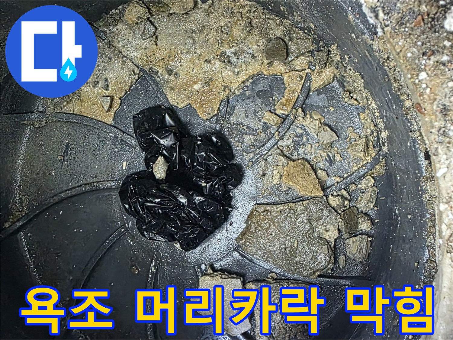 양주 옥정 율정마을 아파트 - 욕조 배수구를 막은 주범, 머리카락 뭉치!