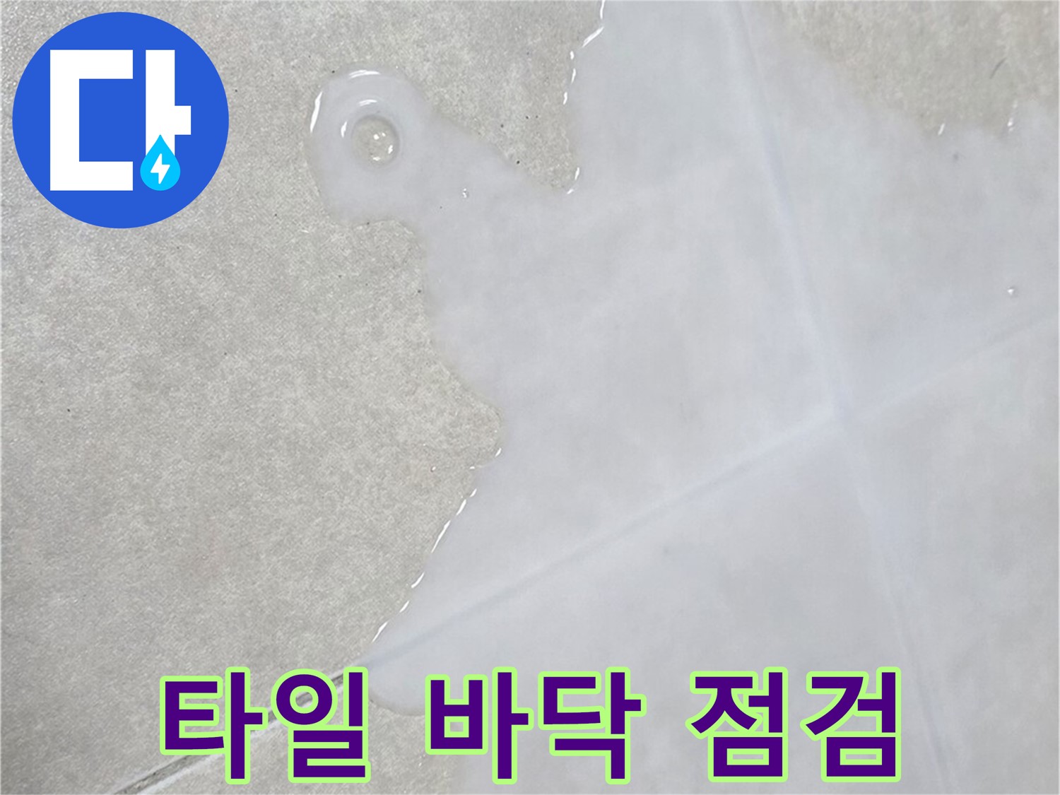 양주 옥정 율정마을13단지 아파트 타일 바닥 습기 - 누수 전문가의 꼼꼼한 점검