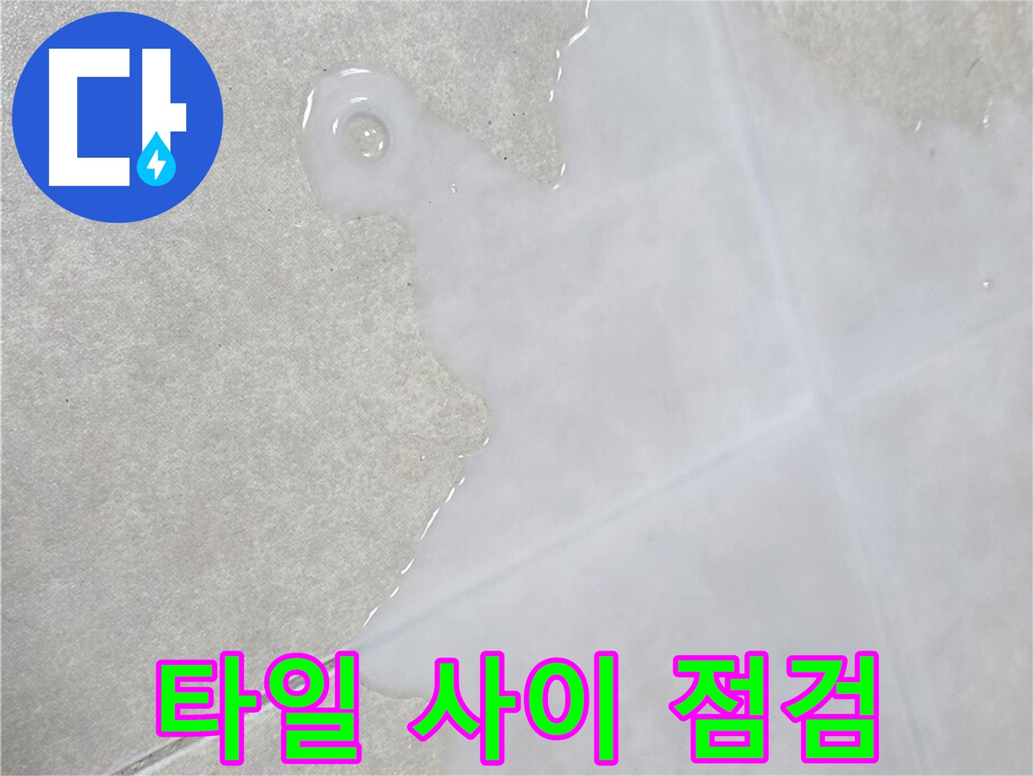 양주 옥정동 율정마을 아파트 타일 사이 물 - 누수 초기 증상 - 빠른 점검 중요