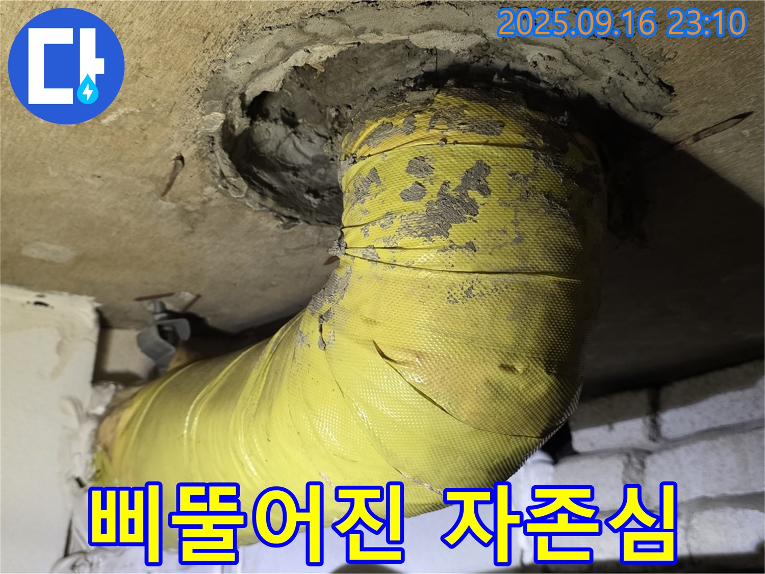 삐뚤어진 자존심 - 노란 배관, 제자리를 찾아주세요!