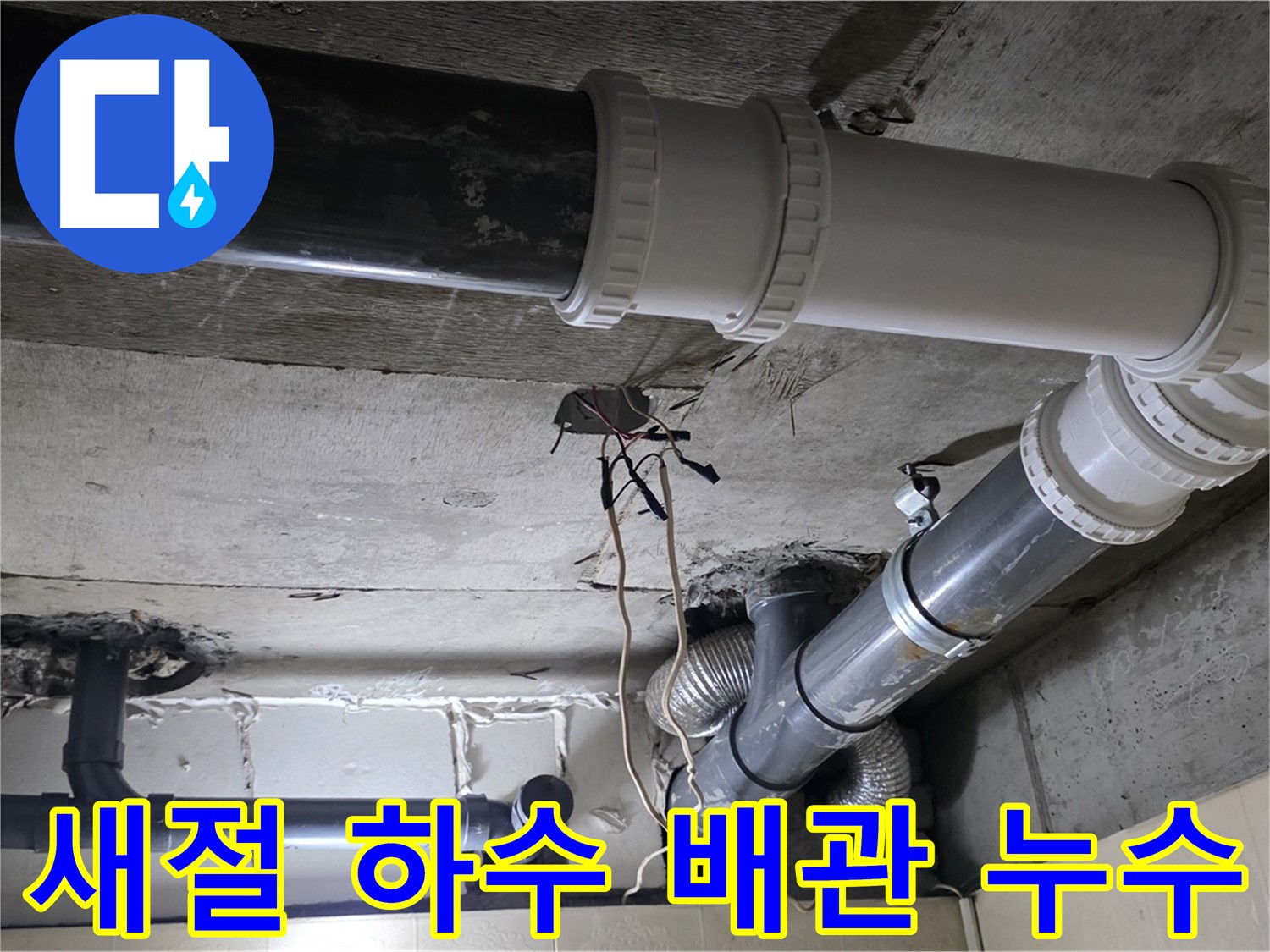 새절 복잡한 하수 배관 누수 - 악취까지 완벽하게 해결!