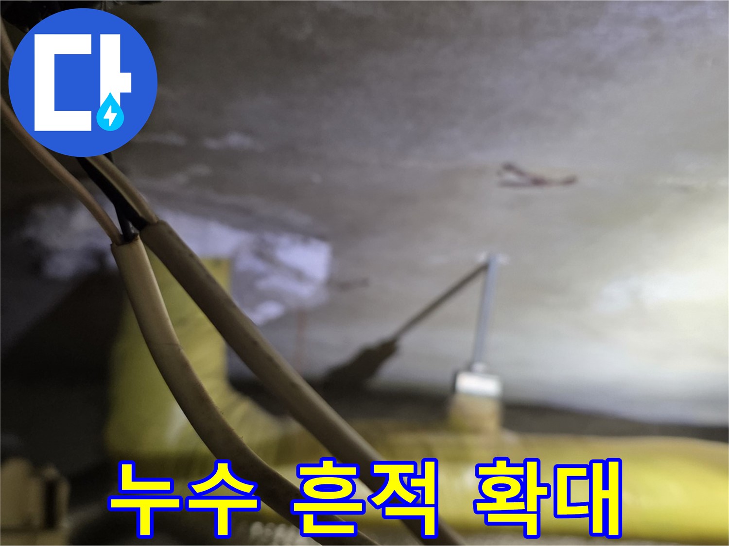 새절역 현대아파트 누수 - 누수 흔적을 확대하여 정밀 분석