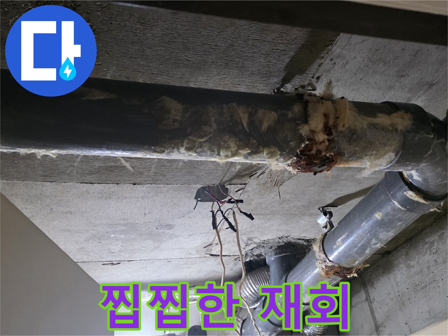 새절역 현대아파트 - 훼손된 보온재와 배관 연결부의 찝찝한 재회, 누수를 의심하세요