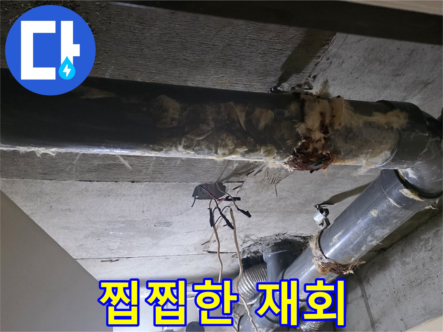 새절역 현대아파트 - 훼손된 보온재와 배관 연결부의 찝찝한 재회, 누수를 의심해 보세요