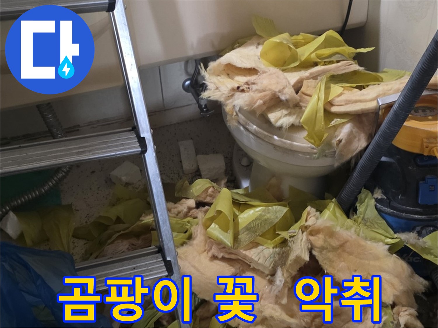 새절역 누수 현장 - 곰팡이 꽃 핀 보온재와 악취