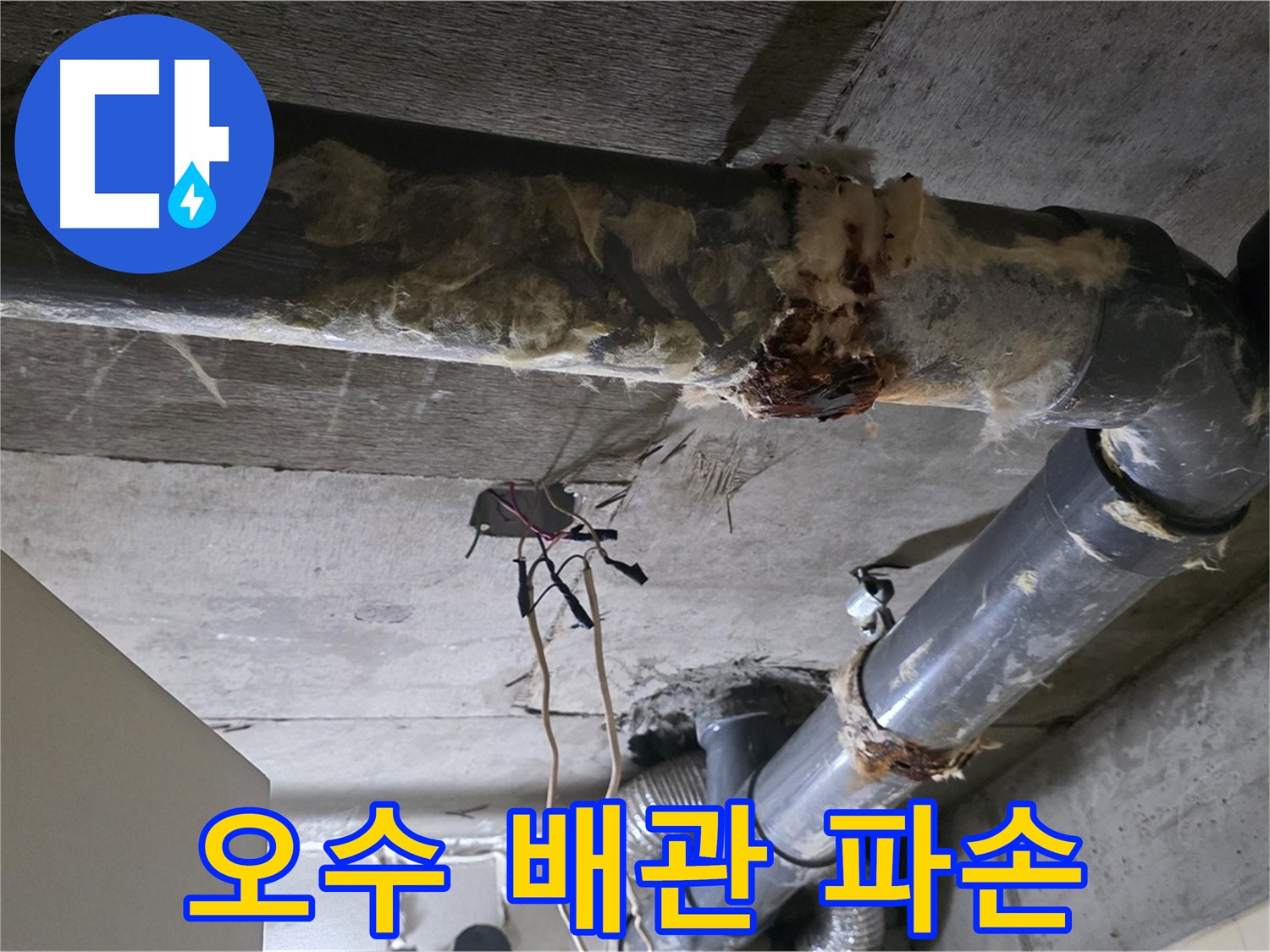 신사동 새절역 현대아파트 누수 - 오수 배관의 심한 파손으로 인한 누수