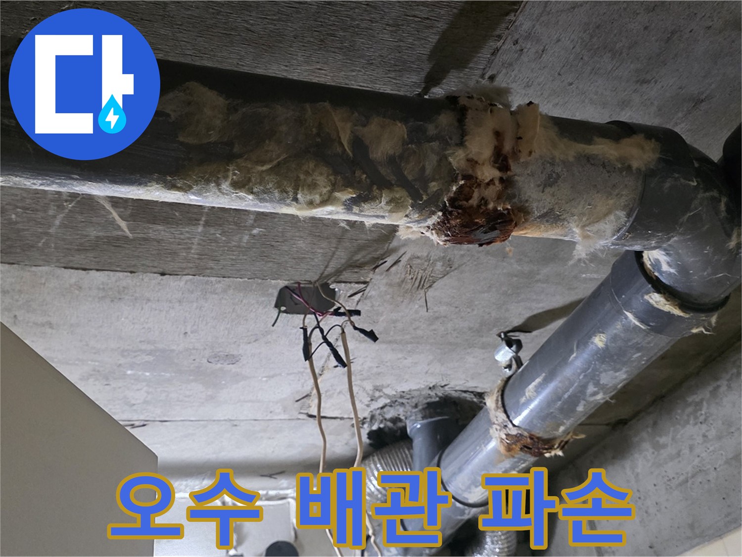 신사동 새절역현대아파트 누수 - 오수 배관 파손 긴급 복구 작업