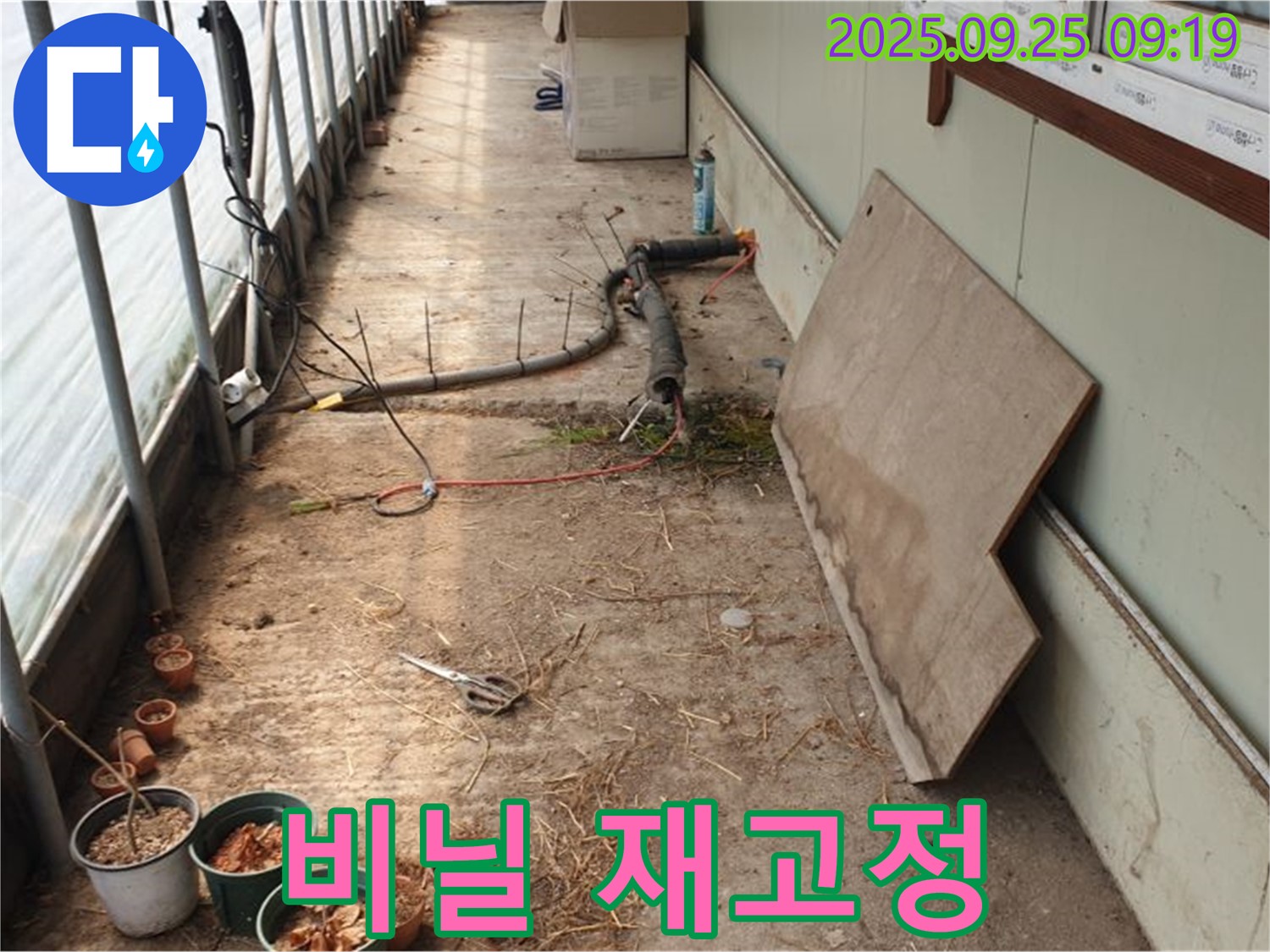 양주시 백석읍 복지리 - 농업용 하우스 누수, 비닐 고정 불량 꼼꼼하게 재고정