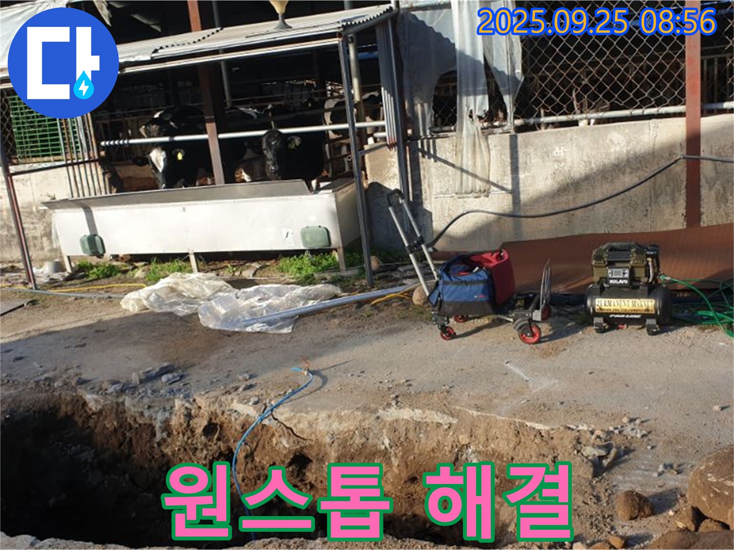 양주시 백석읍 복지리 축사 누수 - 누수 탐지부터 완벽 시공까지 원스톱으로 해결해 드립니다 - 고민 끝!